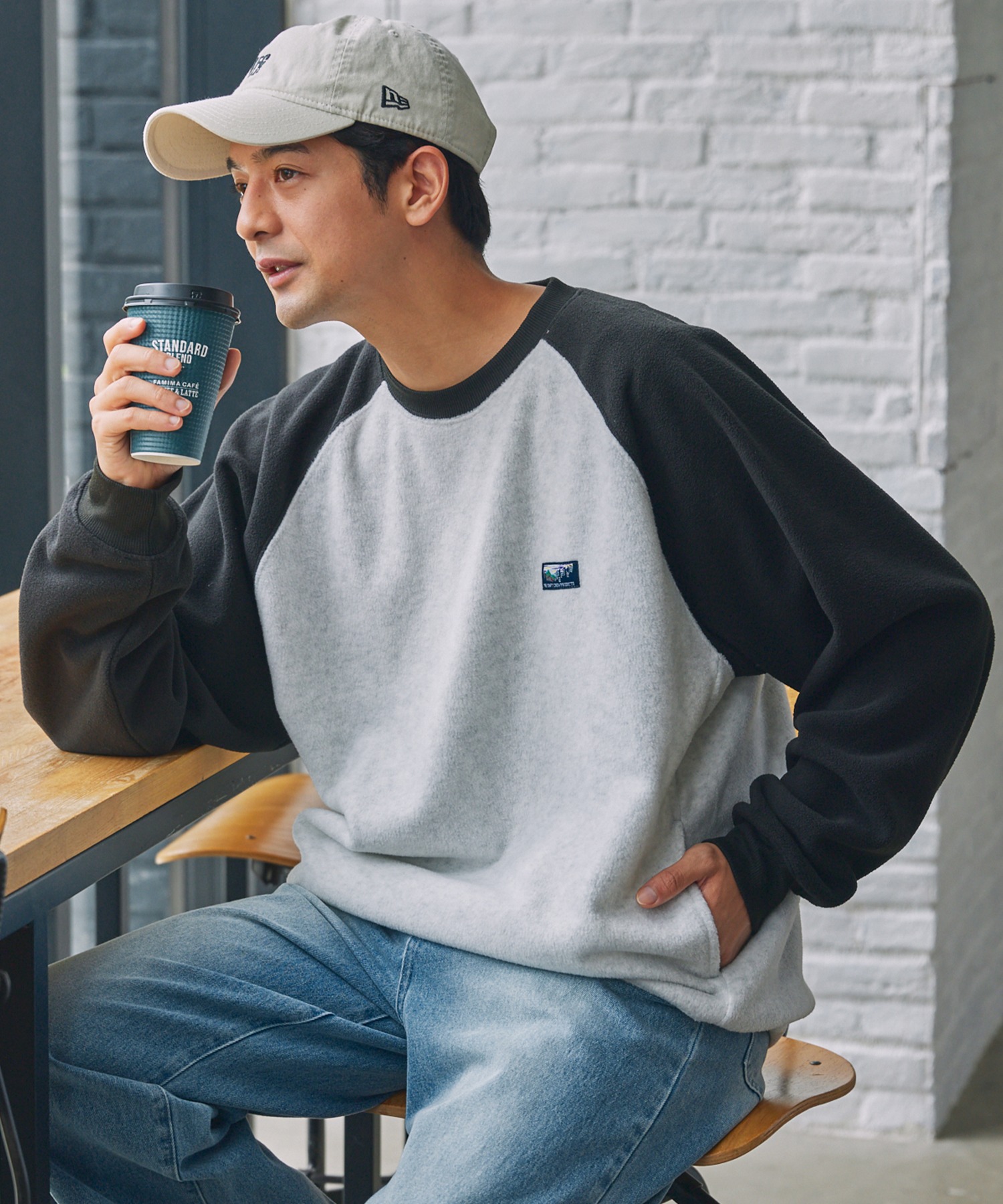 マルチファンクショナル ビッグシルエット ラグランスリーブフリース