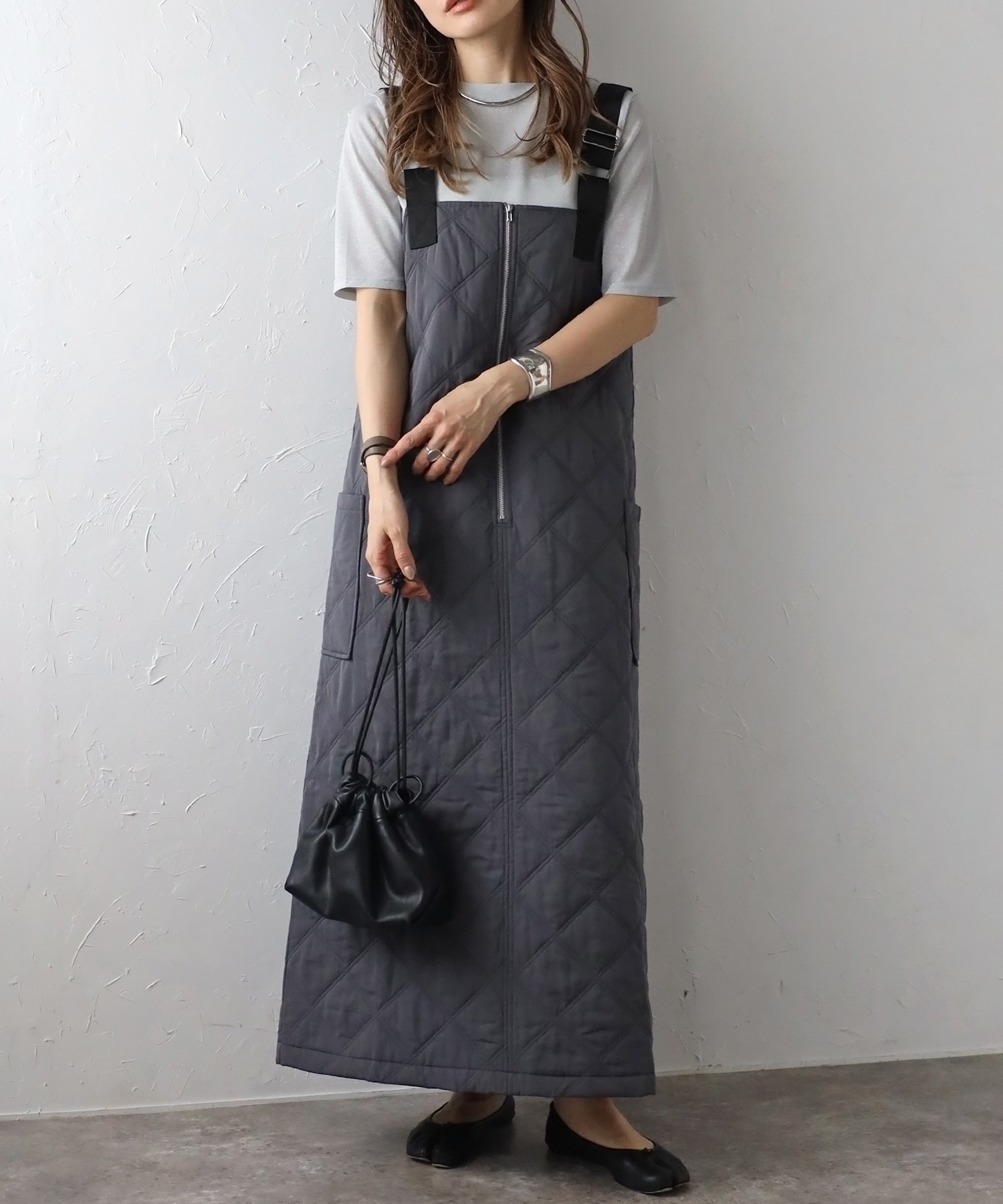model：H165 着用サイズ：FREE