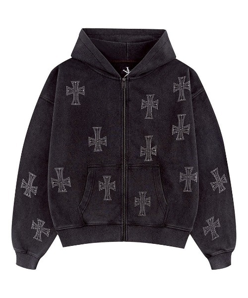 トップス GLAD NEWS 00s archive bone long hoodie GLAD NEWS 00s archive bone long hoodie