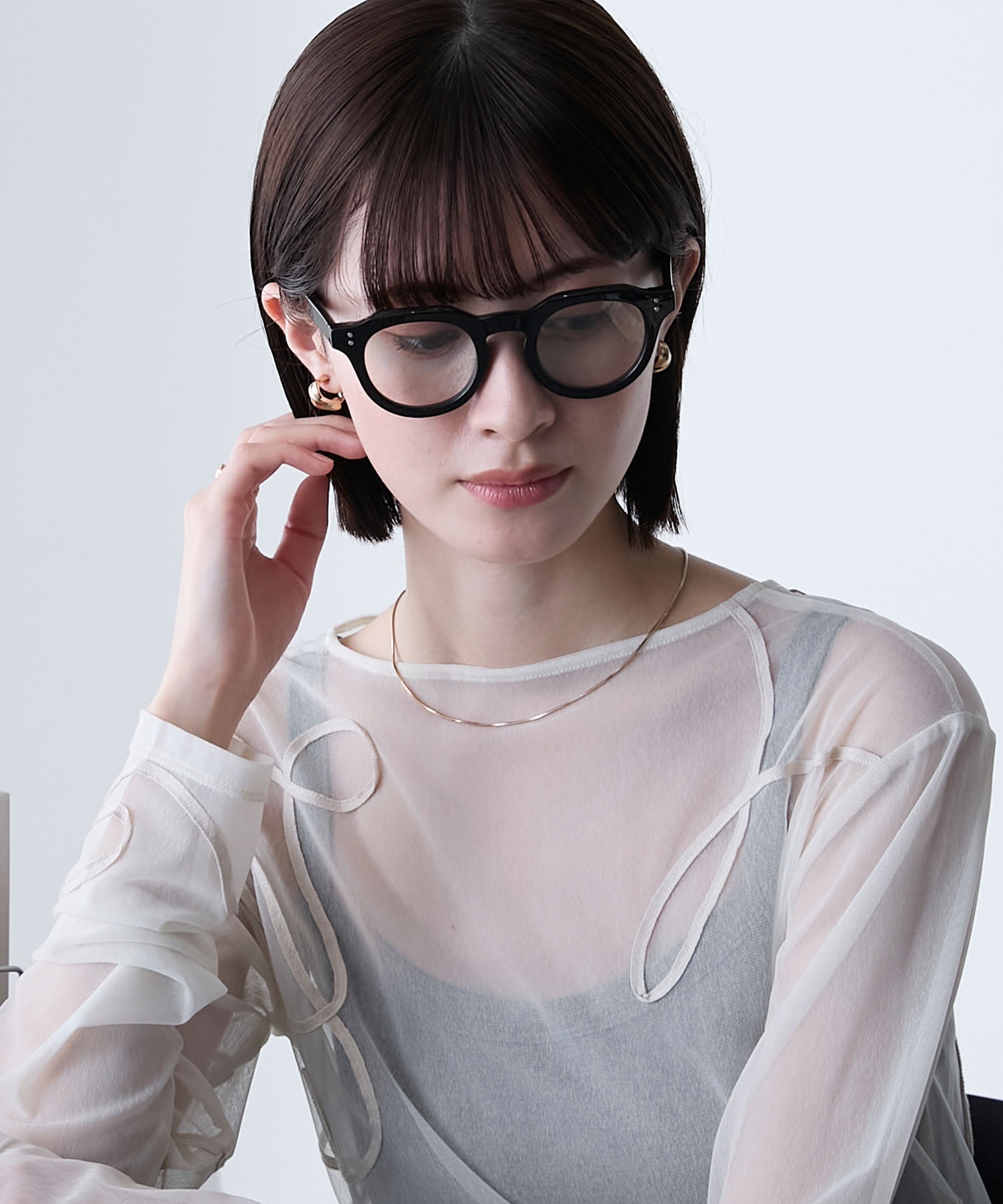 forksy.】ボリュームフレーム UV PROTECT 調光レンズ サングラス 