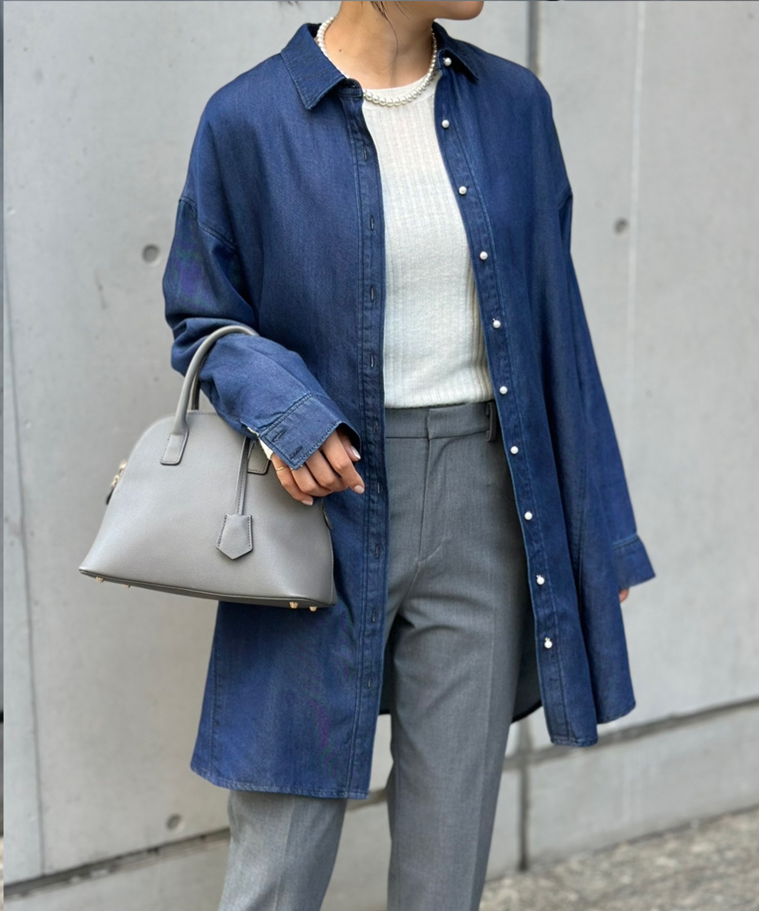 まぁ★様♡オーダー用 パール釦オーバーデニムチュニックシャツ Emma Taylor