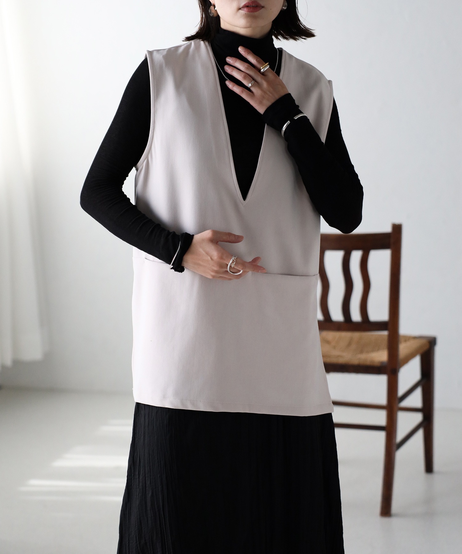 model：H158 着用サイズ：FREE