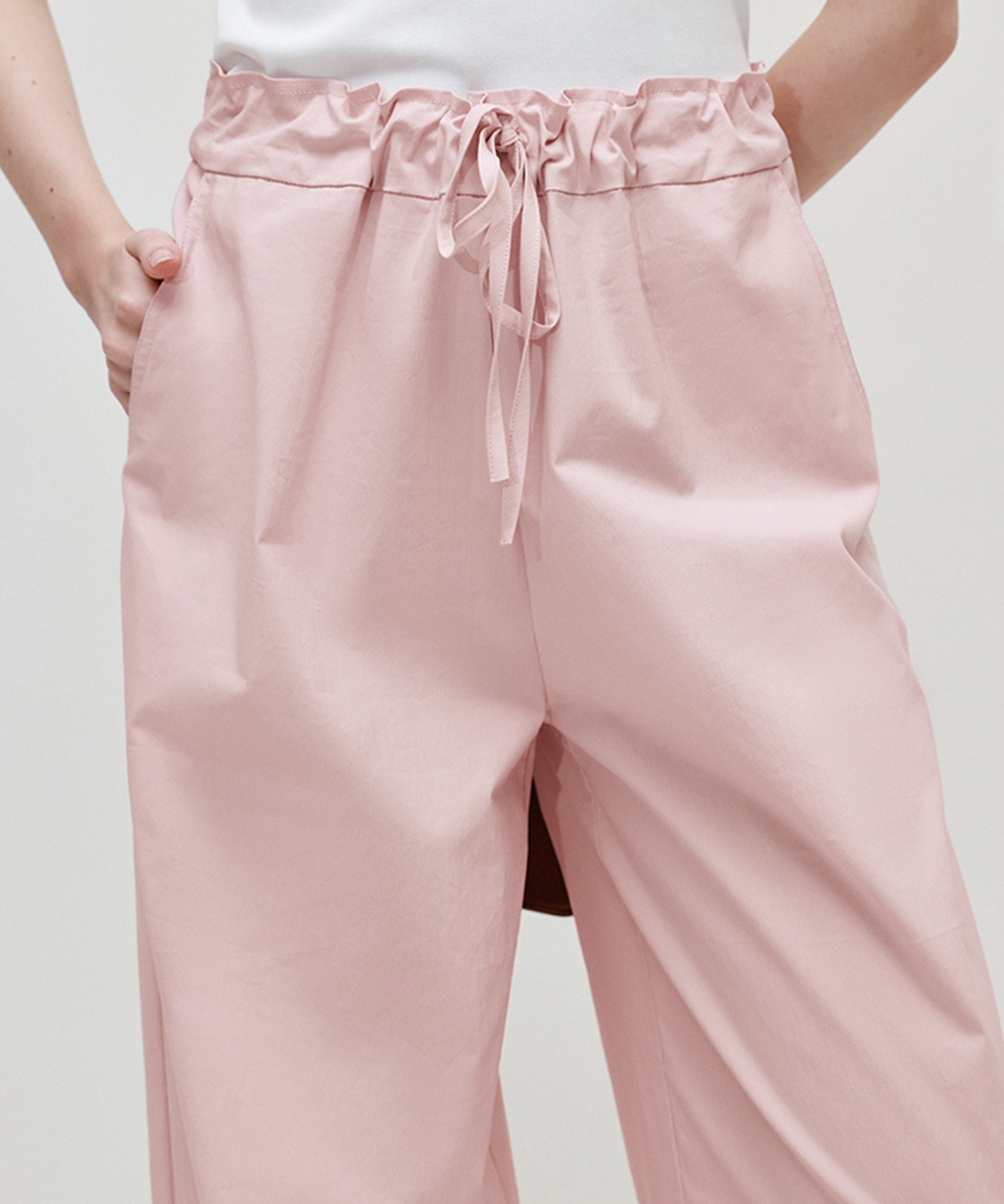 ハイウエスト ドローストリング ワイドパンツ FX24K044【Fano Studios