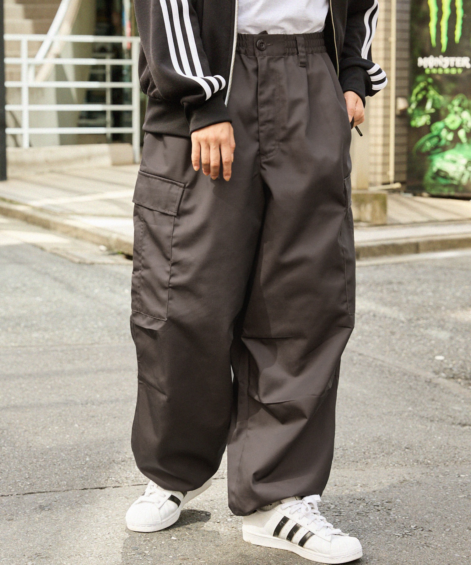 Lig. wide cargo pants ワイドカーゴパンツ　グレー