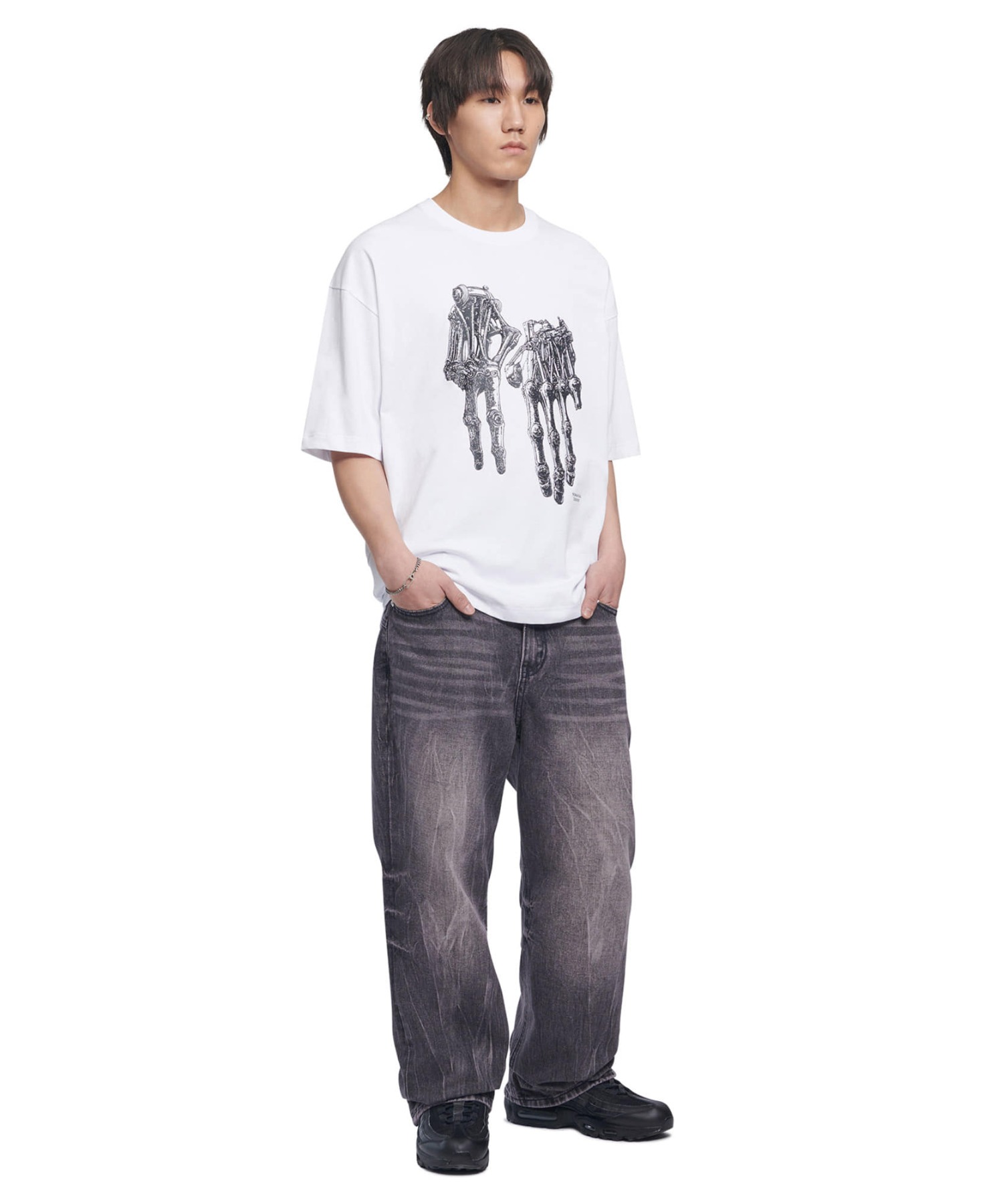 tシャツ A'GEM/9 × .kom 「NOMANUAL/ノーマニュアル」 ROBOTIC HAND NM T-SHIRT/ロボティック ハンド N A'GEM/9 × .kom 『NOMANUAL/ノーマニュアル』 ROBOTIC HAND NM T
