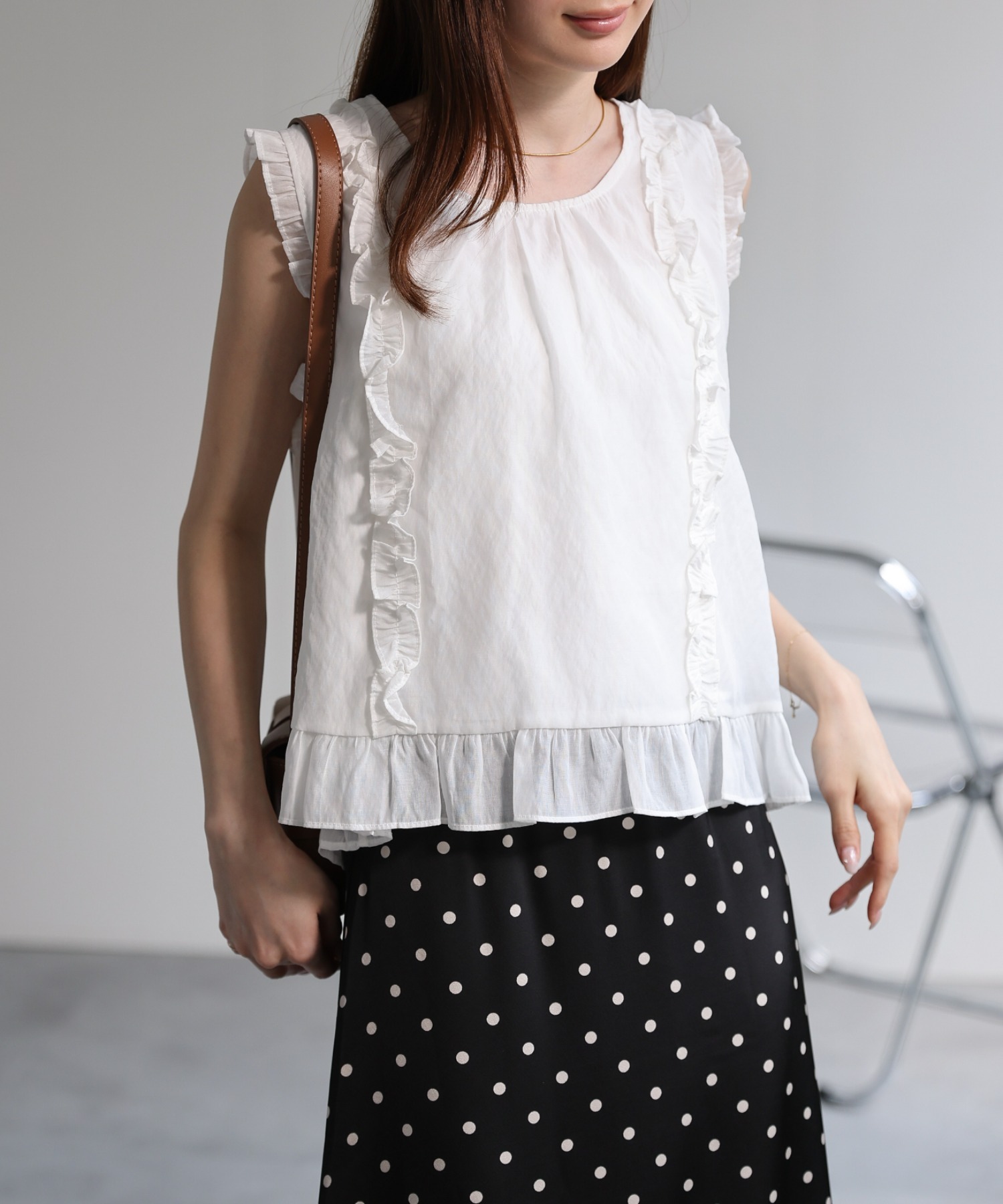 model：162cm 着用サイズ：F