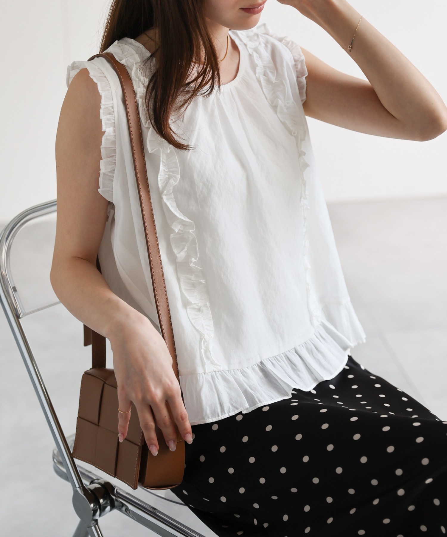 model：162cm 着用サイズ：F