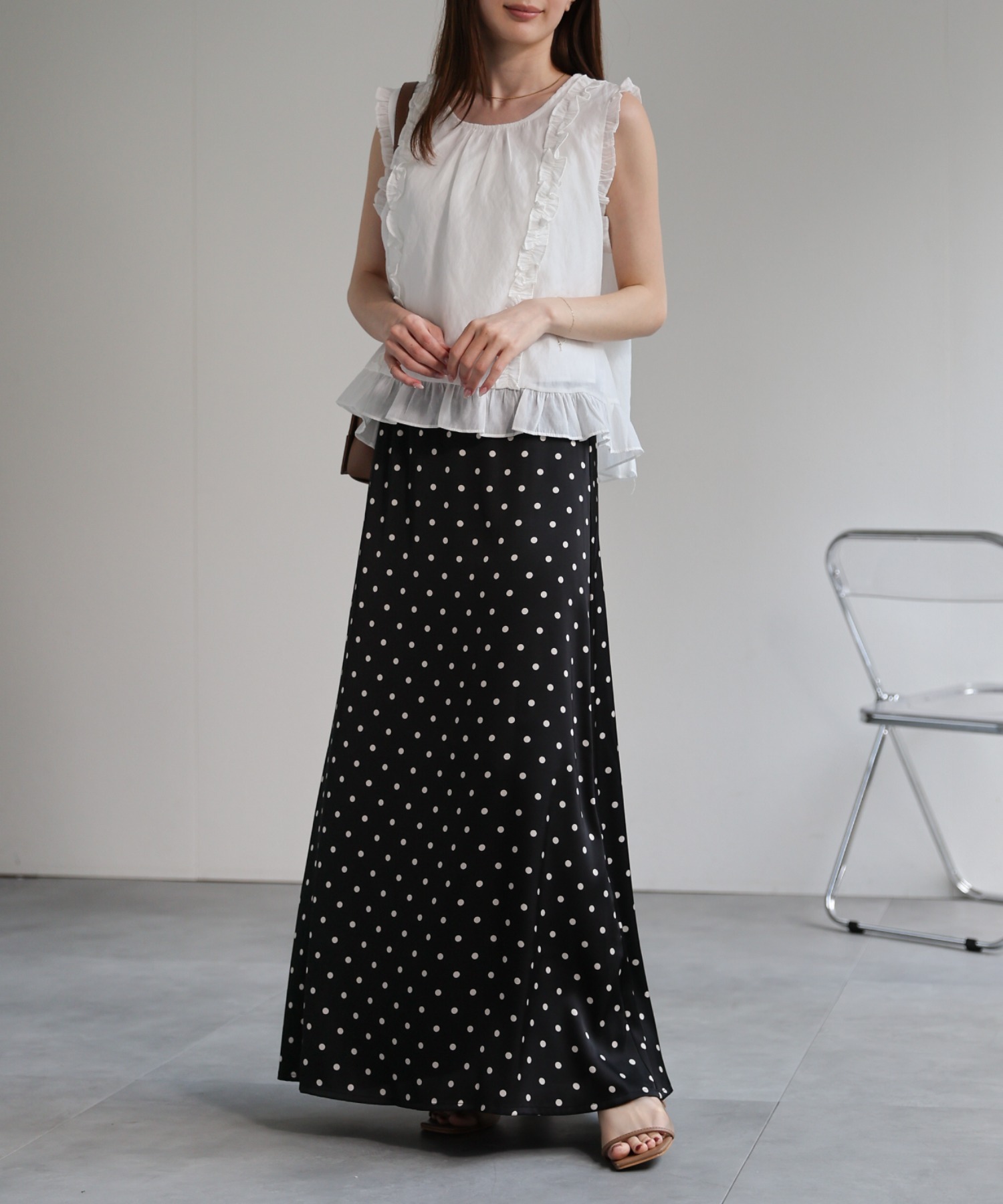model：162cm 着用サイズ：F