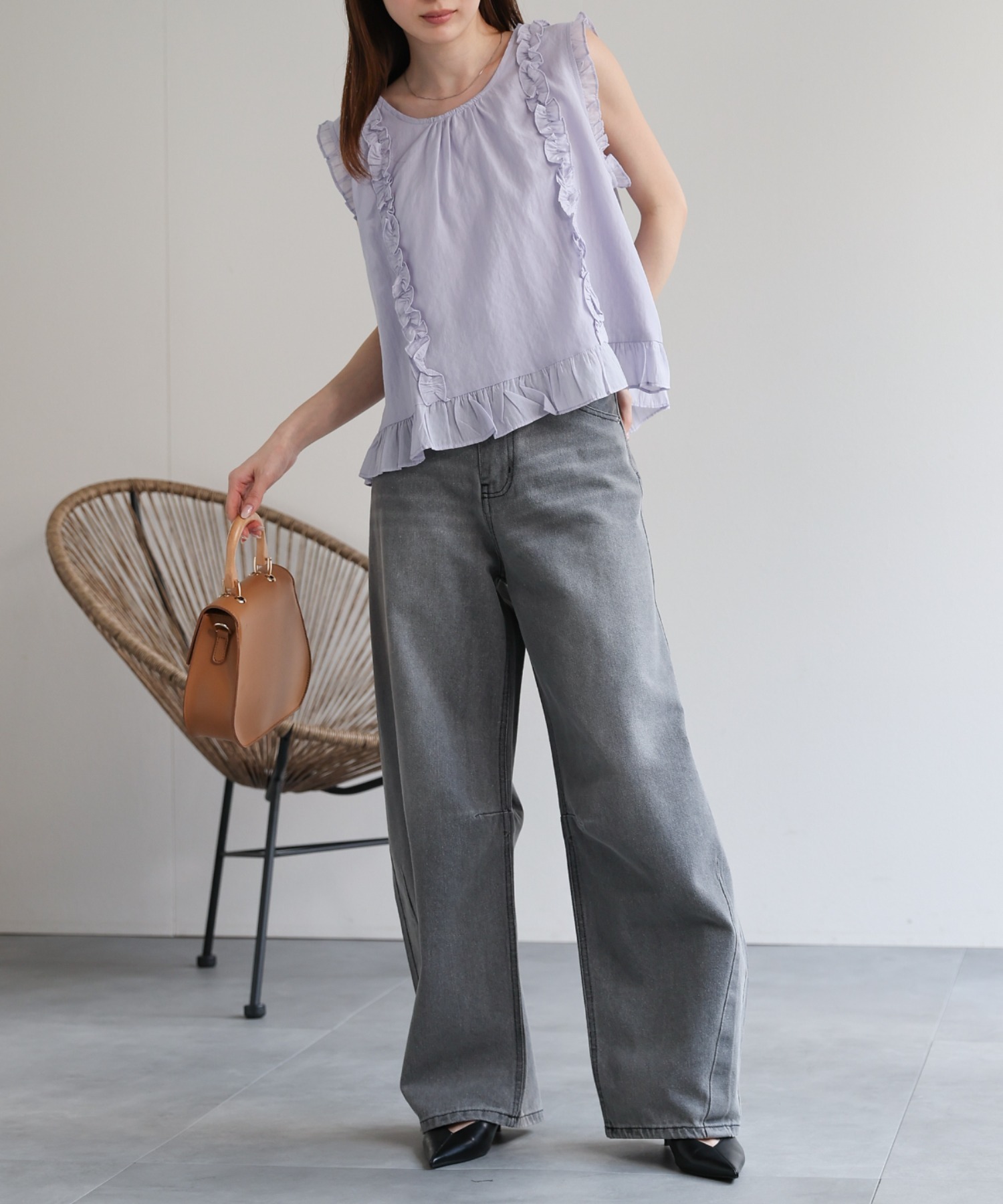 model：162cm 着用サイズ：F