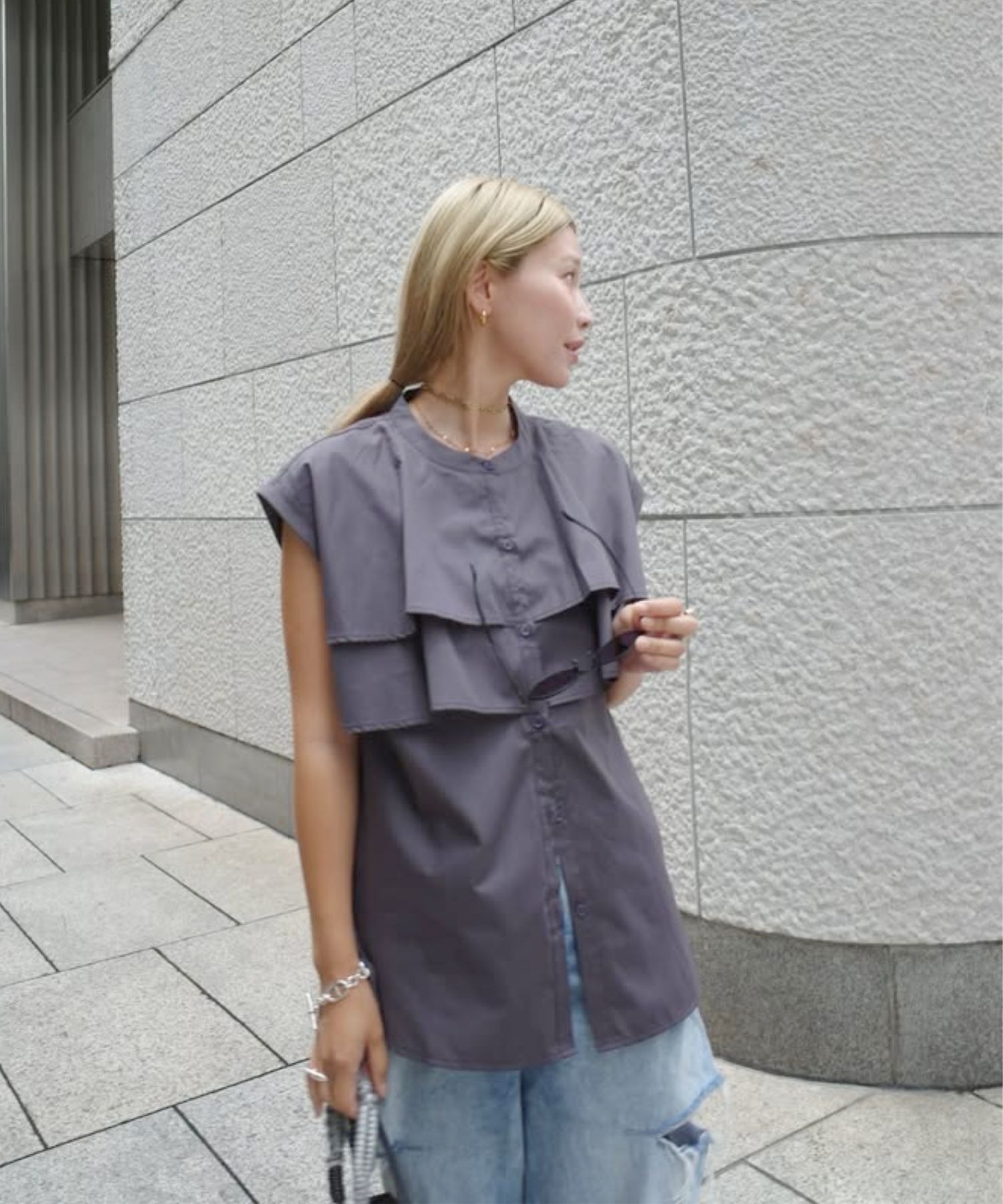 model：H163 着用サイズ：FREE