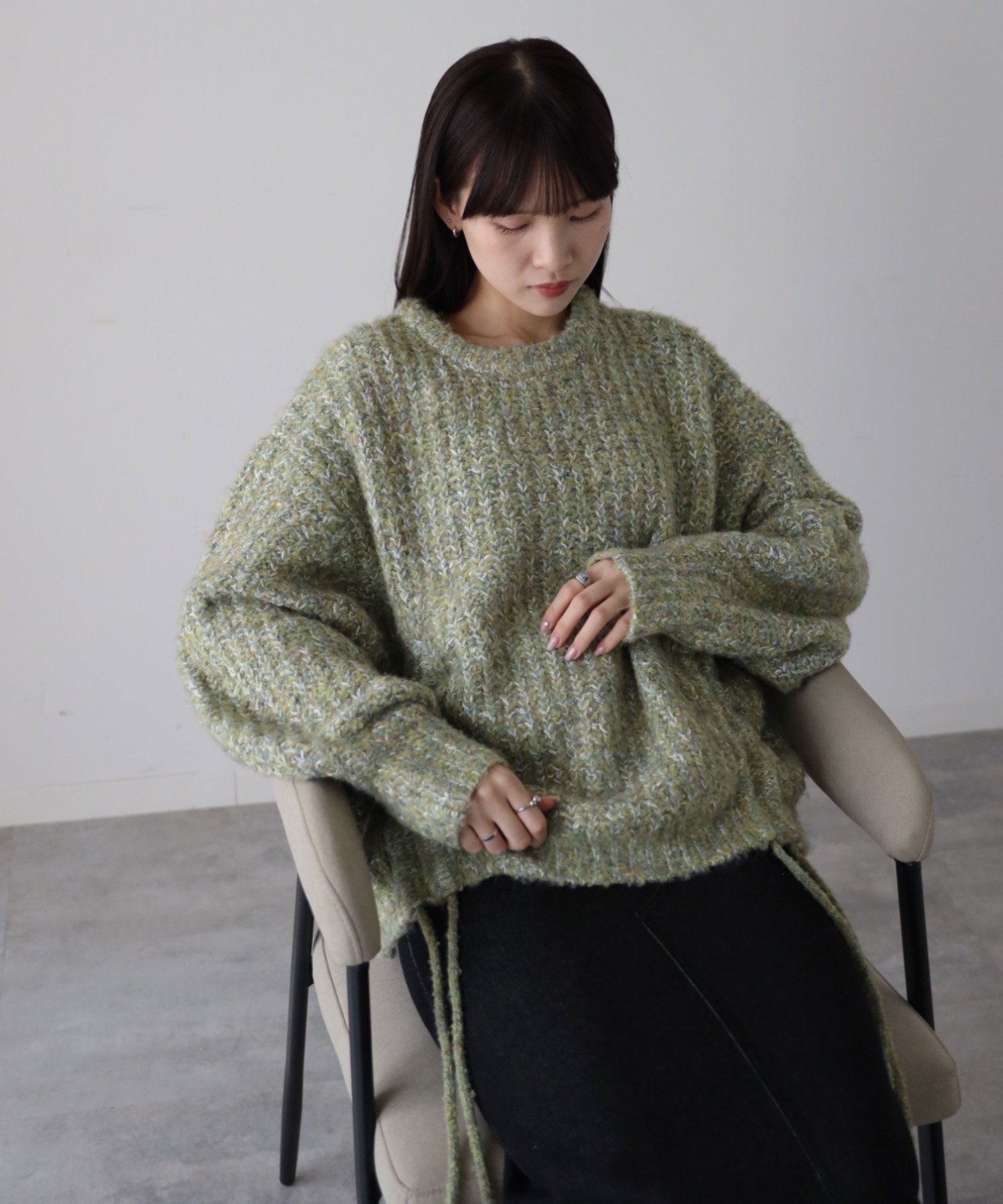 model：164cm. 着用サイズ：FREE