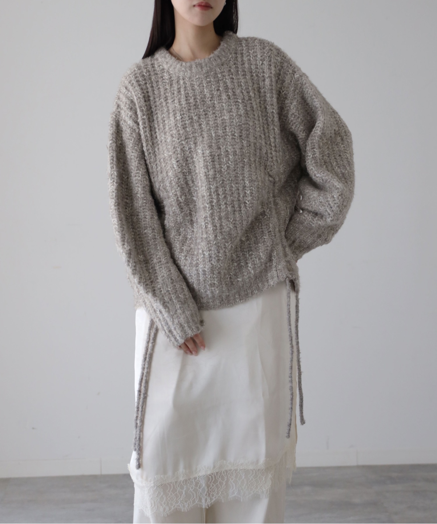 model：164cm. 着用サイズ：FREE