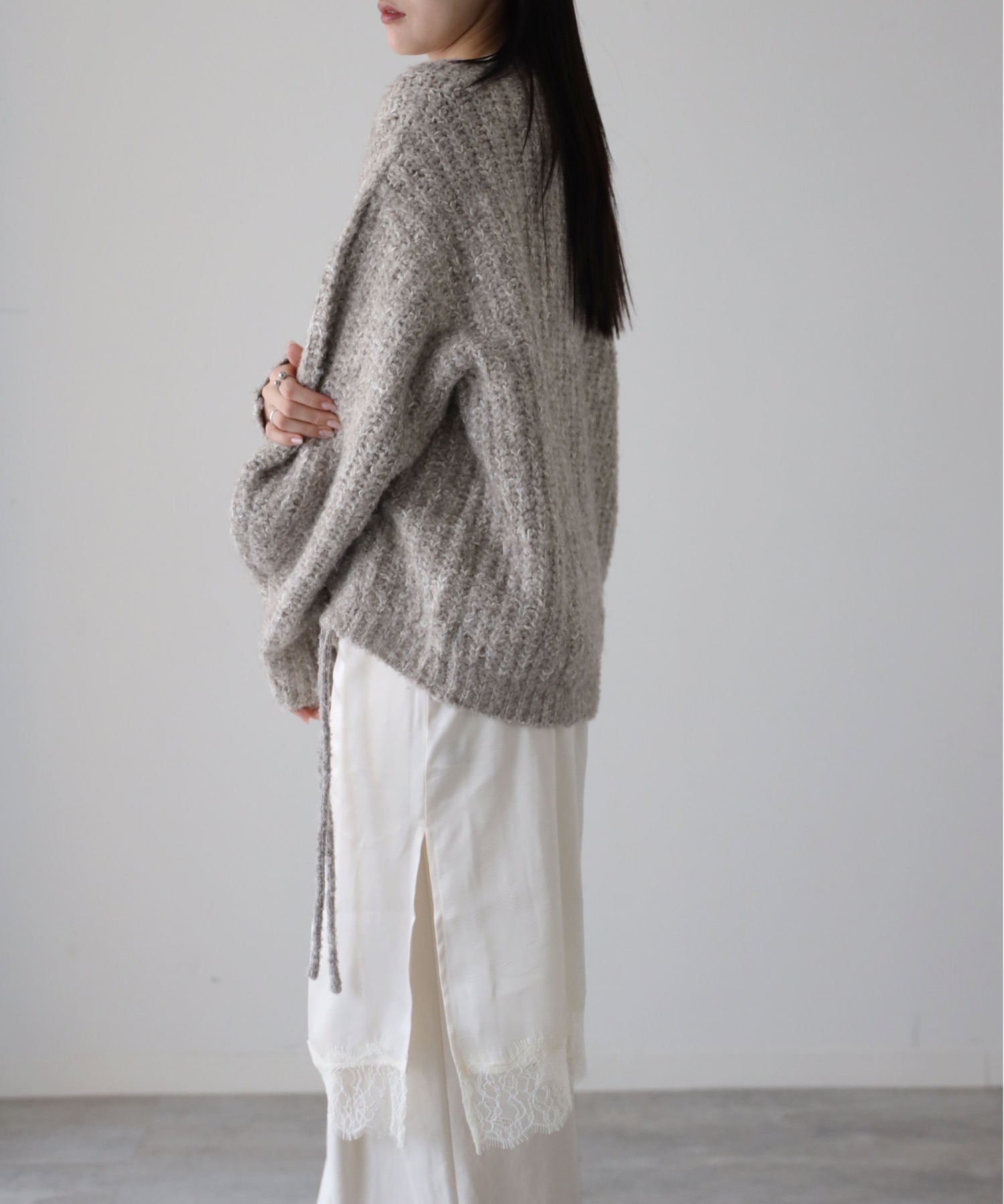 model：164cm. 着用サイズ：FREE