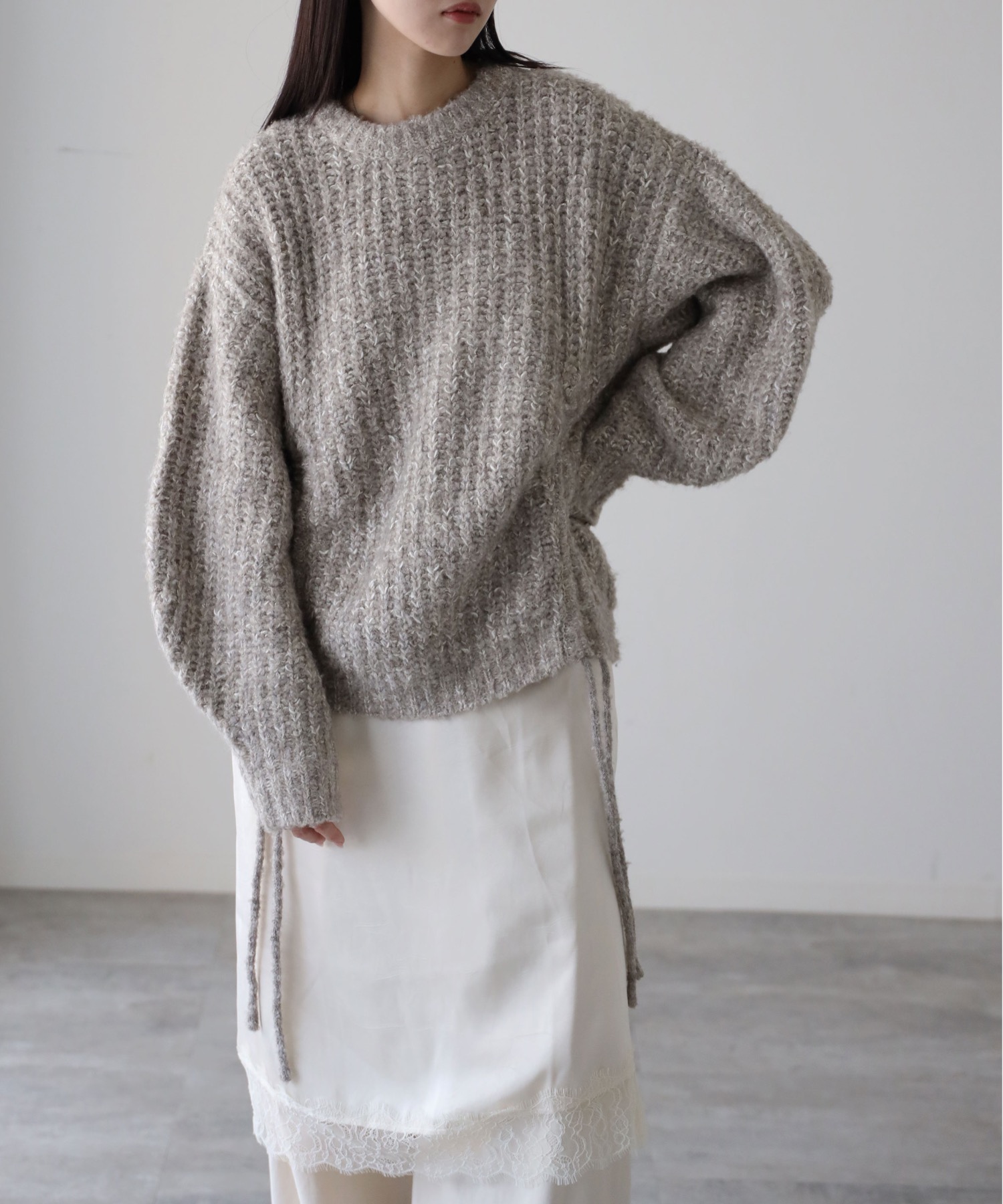 model：164cm. 着用サイズ：FREE
