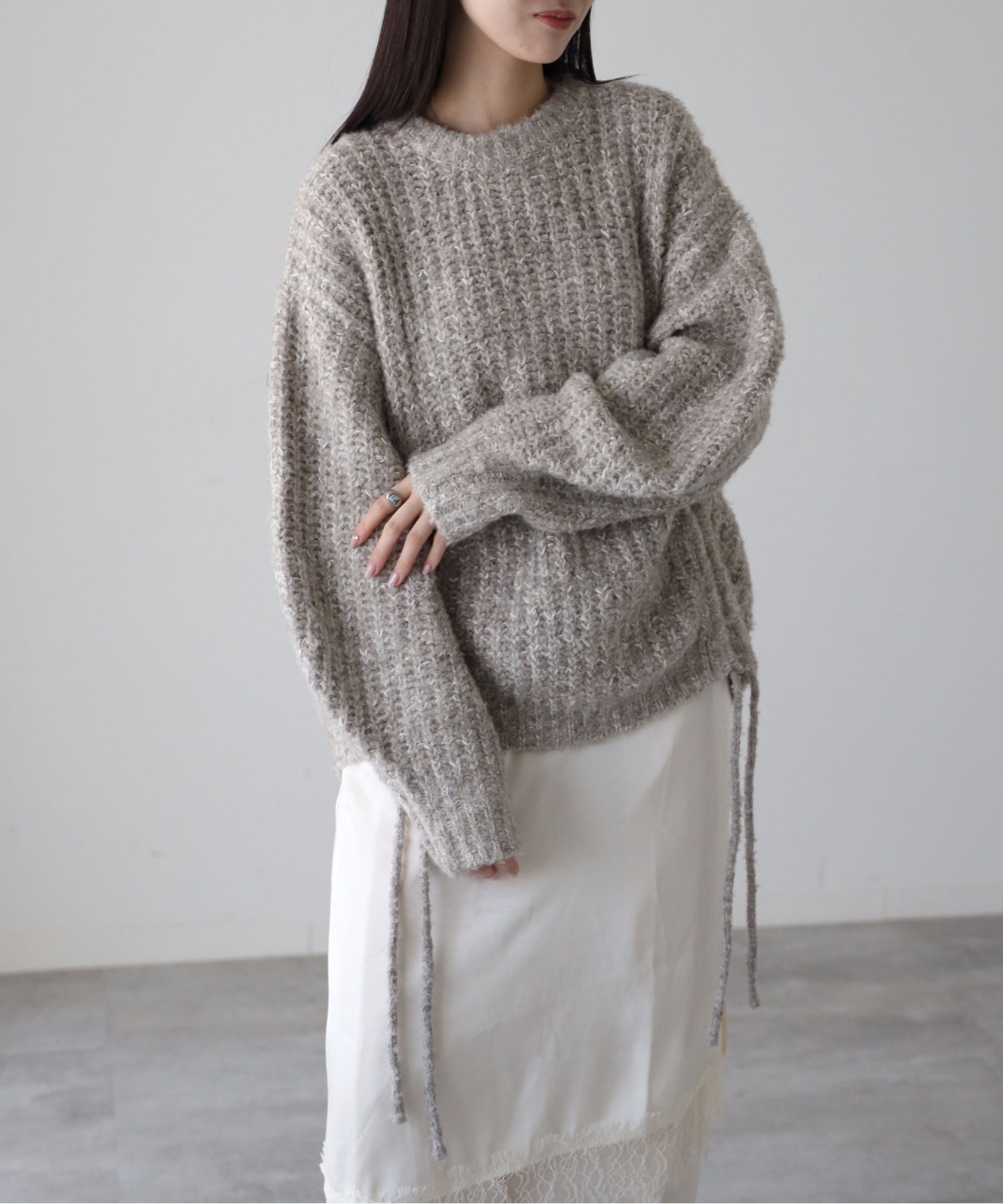 model：164cm. 着用サイズ：FREE