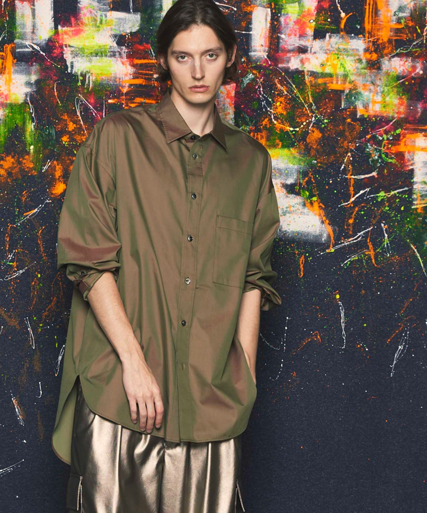 《UNISEX》Cotton Silk Prime-Over Shirt Coat/コットンシルクプライムオーバーシャツコート【MAISON SPECIAL/メゾンスペシャル】