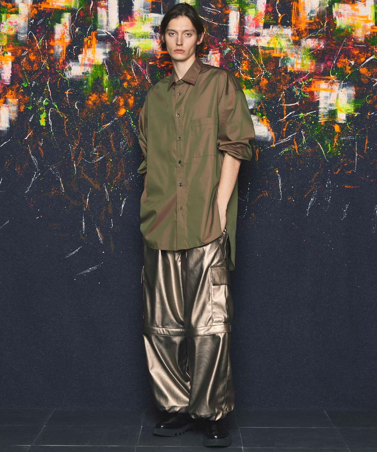 《UNISEX》Cotton Silk Prime-Over Shirt Coat/コットンシルクプライムオーバーシャツコート【MAISON SPECIAL/メゾンスペシャル】