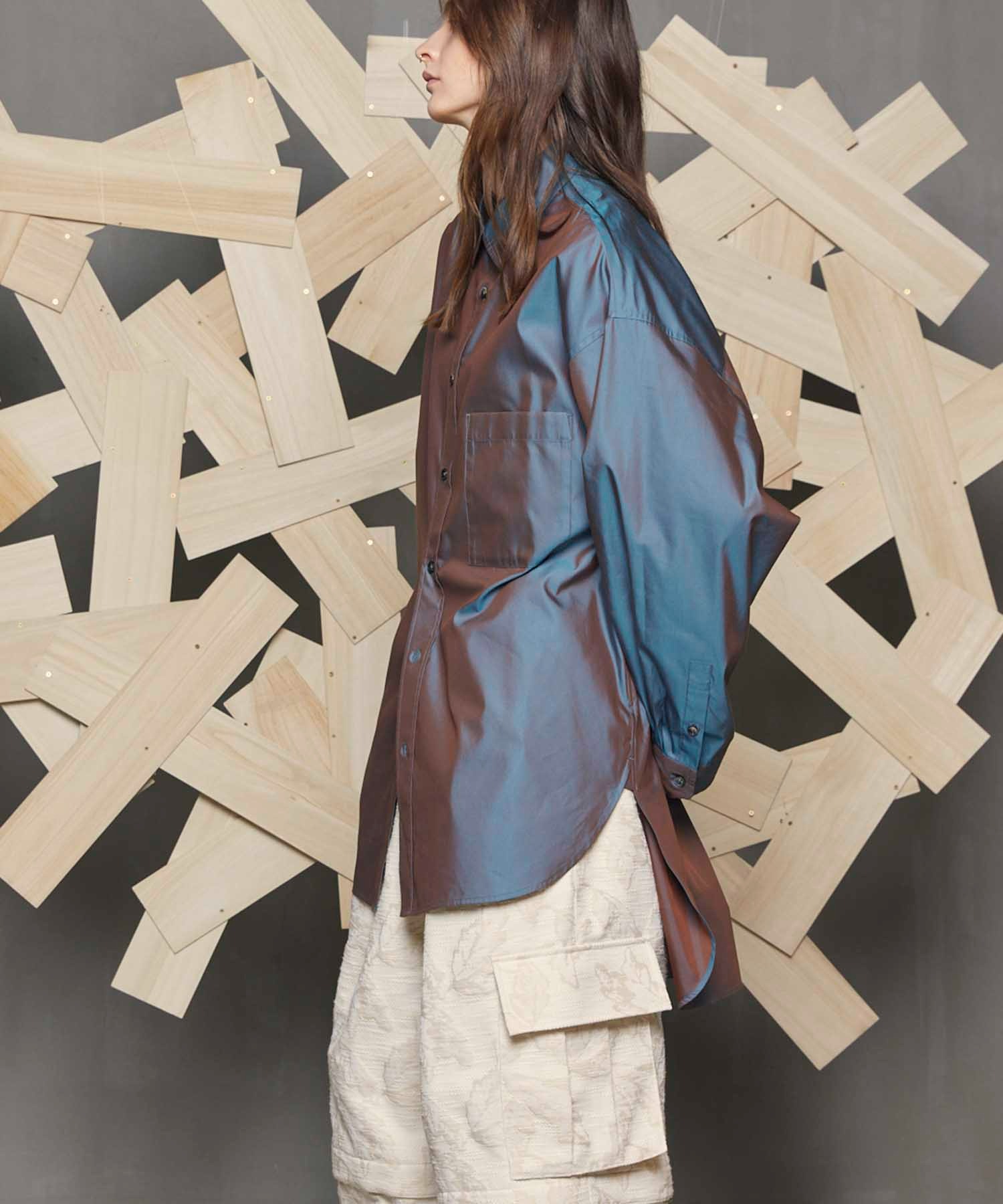 《UNISEX》Cotton Silk Prime-Over Shirt Coat/コットンシルクプライムオーバーシャツコート【MAISON SPECIAL/メゾンスペシャル】