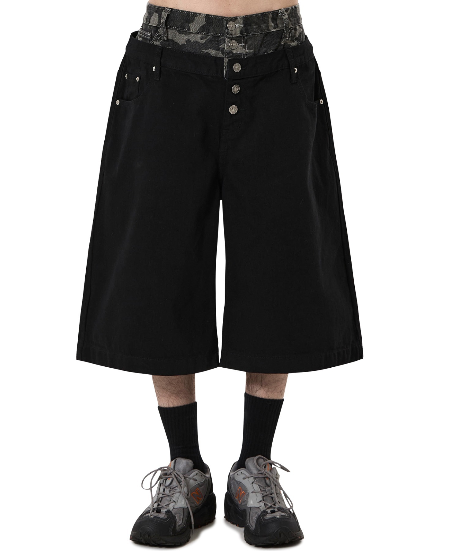 OY/オーワイ』LAYERED WAIST WIDE SHORTS/レイヤードウエストワイド