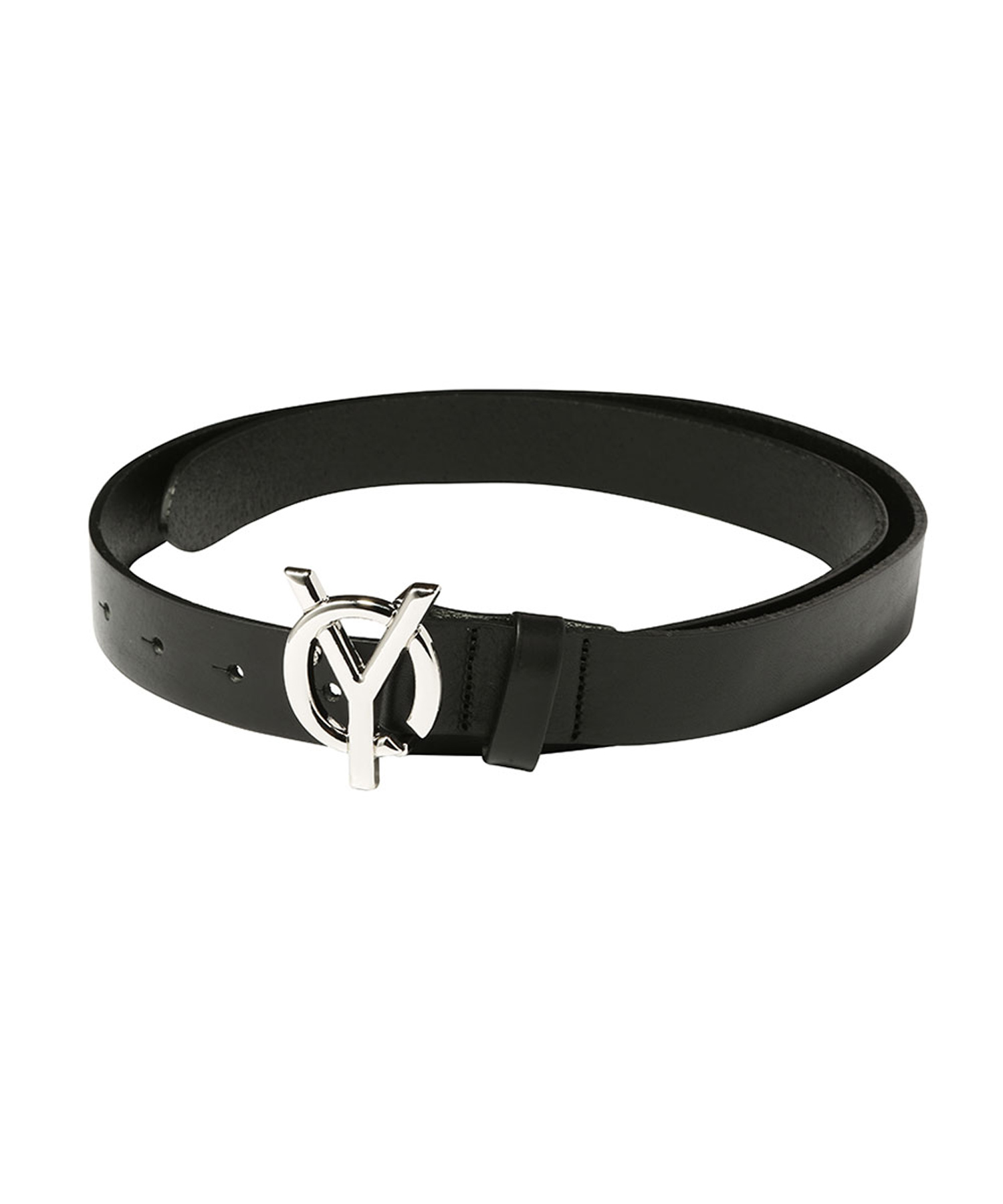 OY/オーワイ』LOGO LEATHER BELT/ロゴレザーベルト-