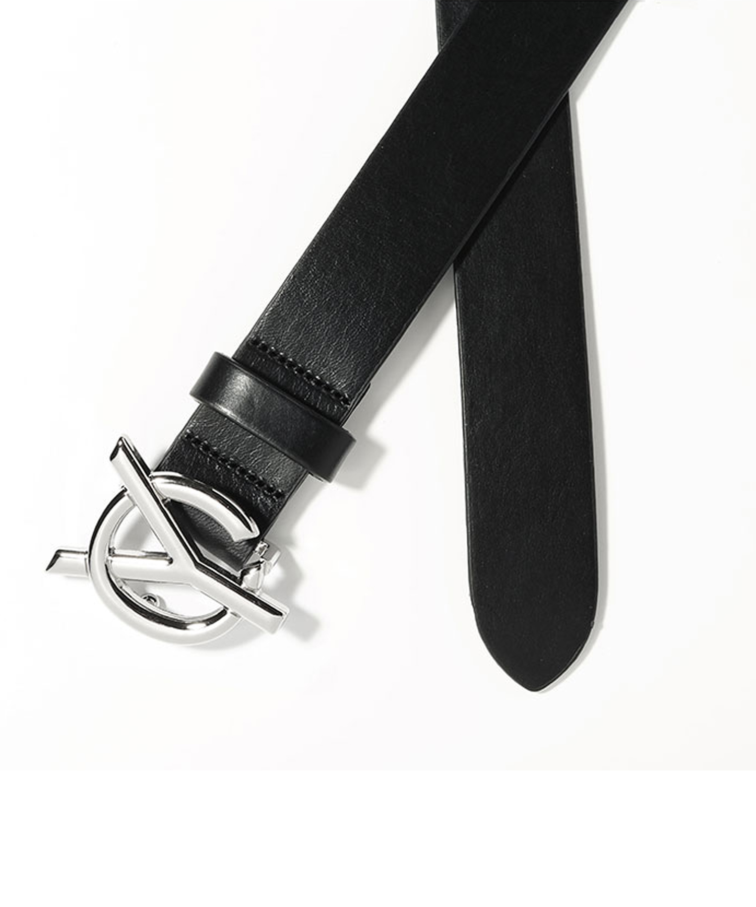 OY(オーワイ) LOGO LEATHER BELT メンズ ファッション雑貨