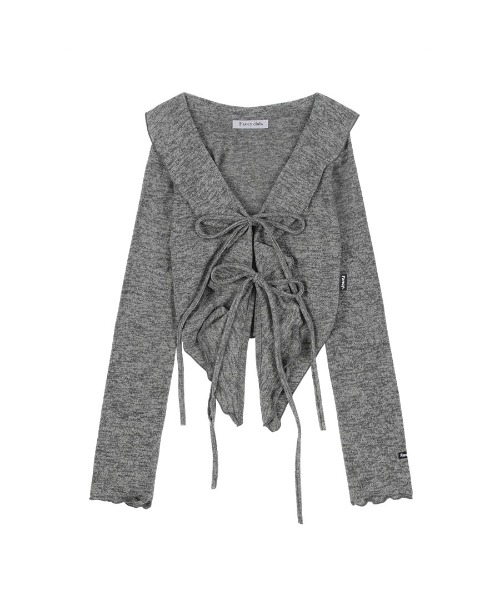 ストラムSTRUMロングカーディガンstrumming your life ループ ツイード ニット ロングカーディガン - BLACK – STRUM OFFICIAL