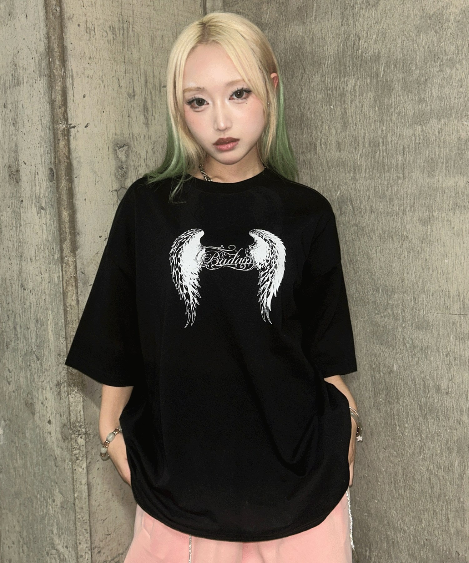 A'GEM/9 × .kom 『A'GEM/9/エージェムナイン』 フェザー×クロスTシャツ