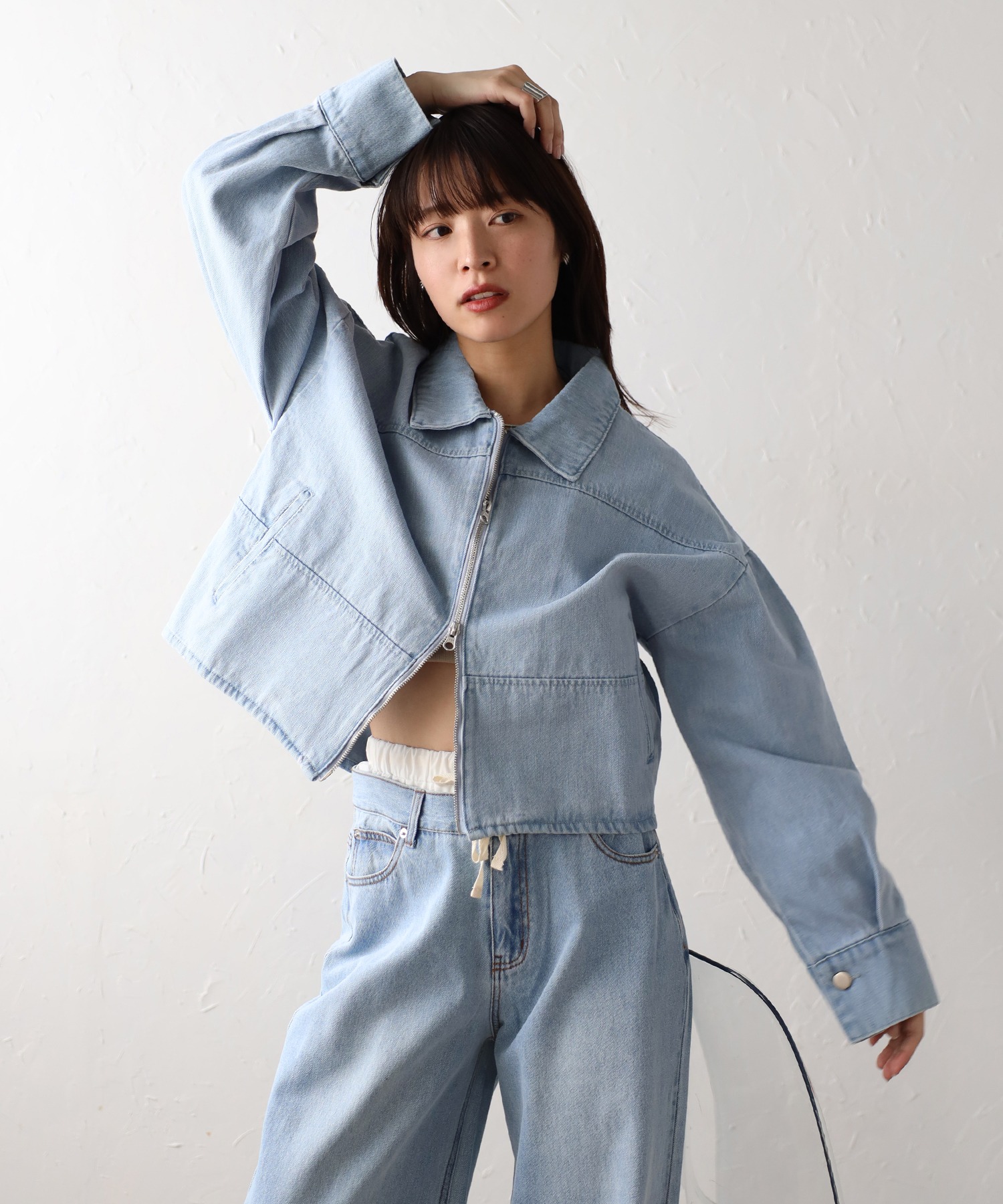 model：H163 着用サイズ：FREE