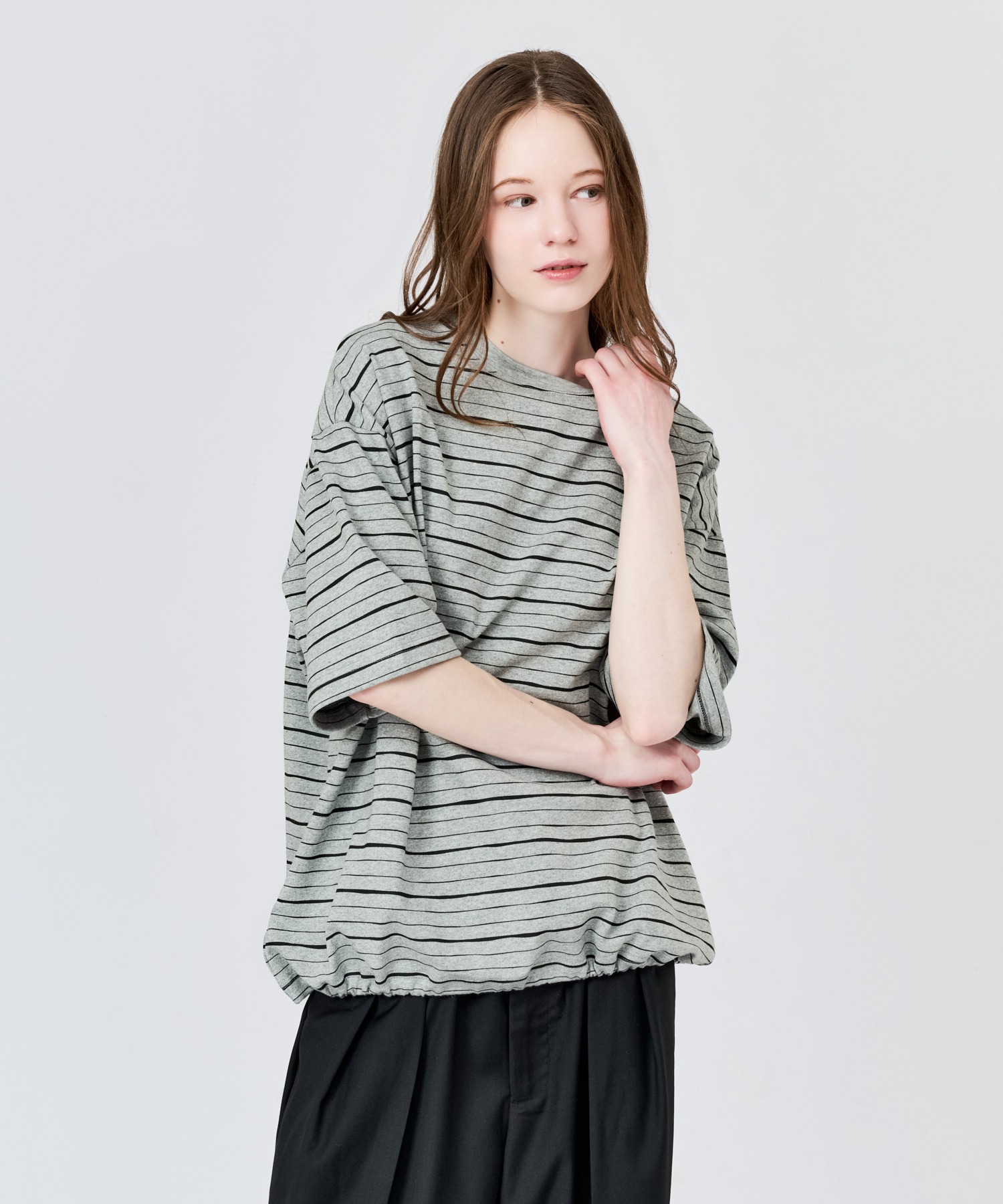 SKETCH MULTI BORDER S/S TEE — многополосная футболка S/S