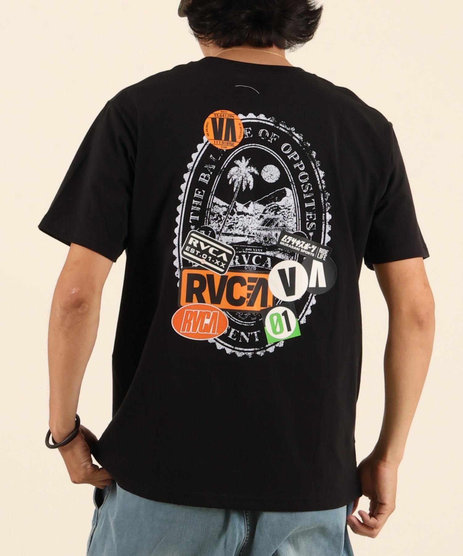 [MURASAKI SPOT限定] MURASAKI × RVCA рукав-рояль поло BG04AP08