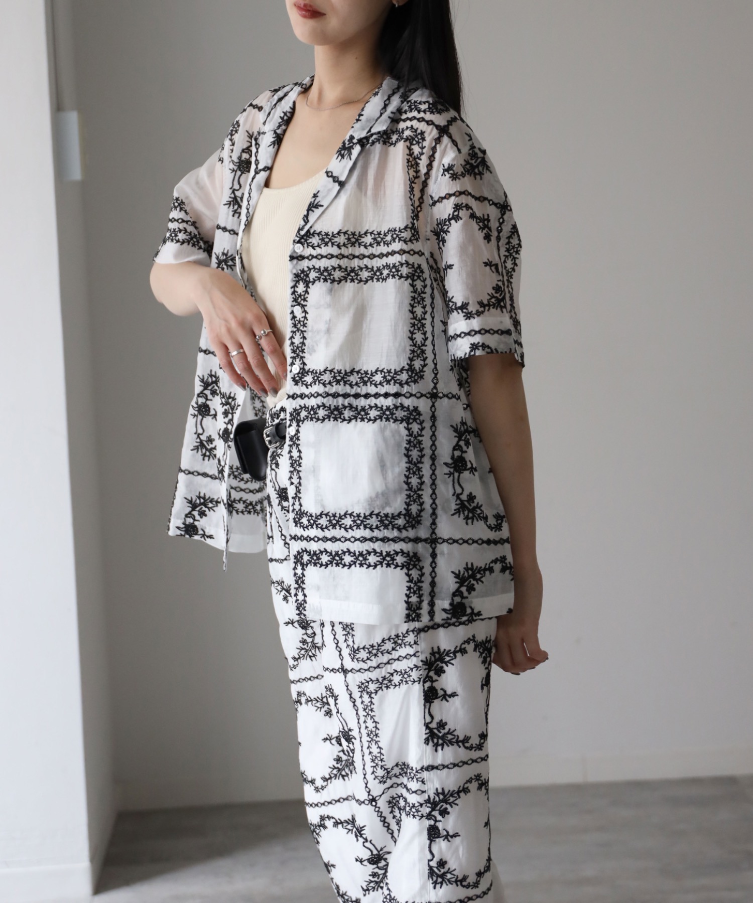model：164cm  着用サイズ：FREE
