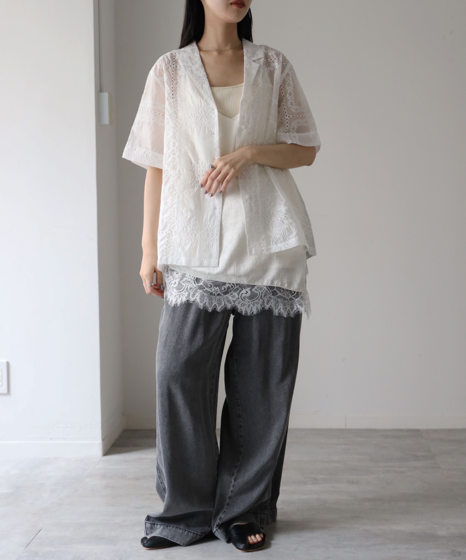 model：164cm  着用サイズ：FREE