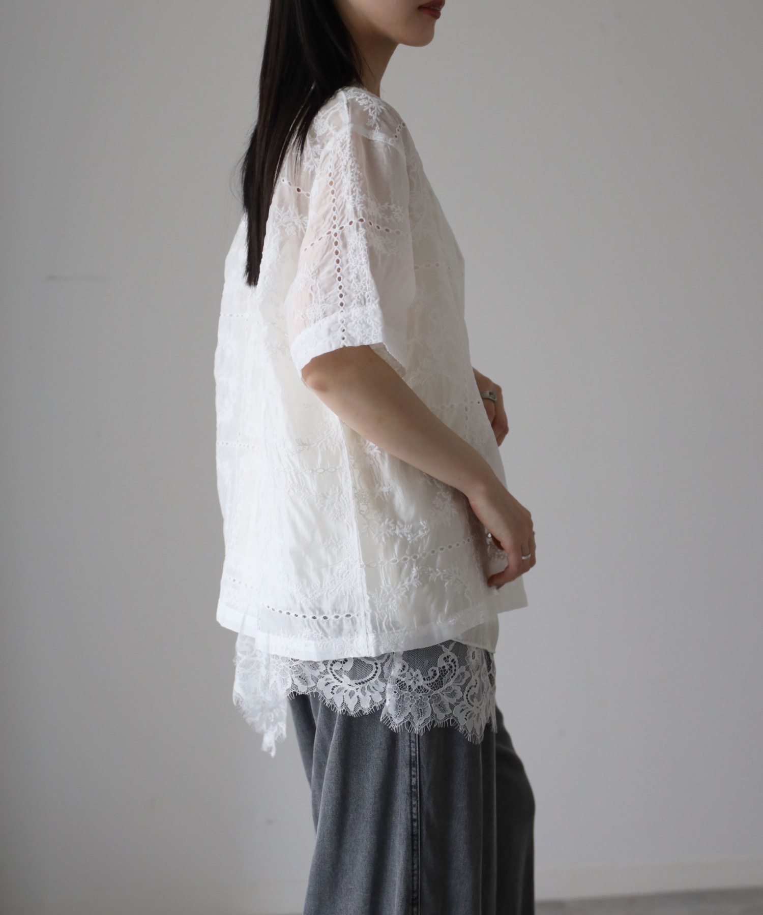 model：164cm  着用サイズ：FREE