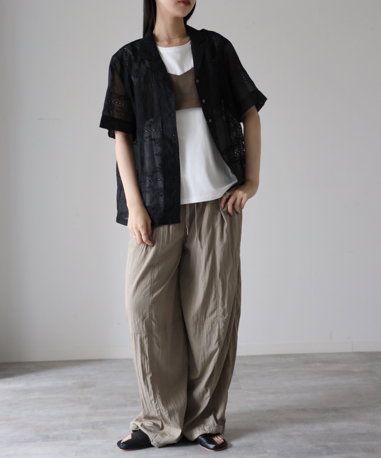 model：164cm  着用サイズ：FREE