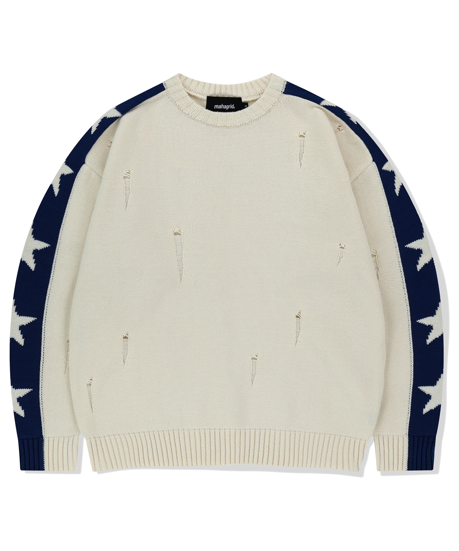mahagrid/マハグリッド』 STAR CRASH KNIT CREWNECK/スタークラッシュ