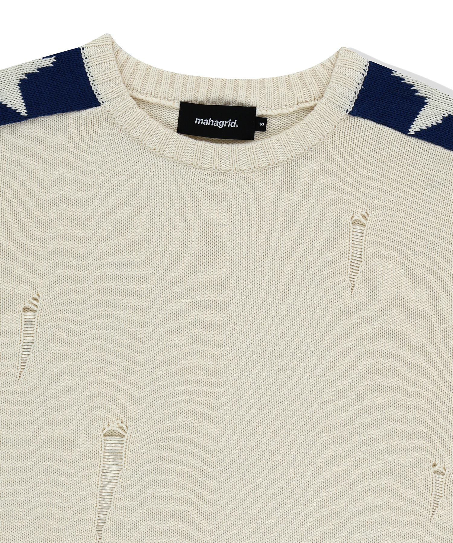 mahagrid/マハグリッド』 STAR CRASH KNIT CREWNECK/スタークラッシュ