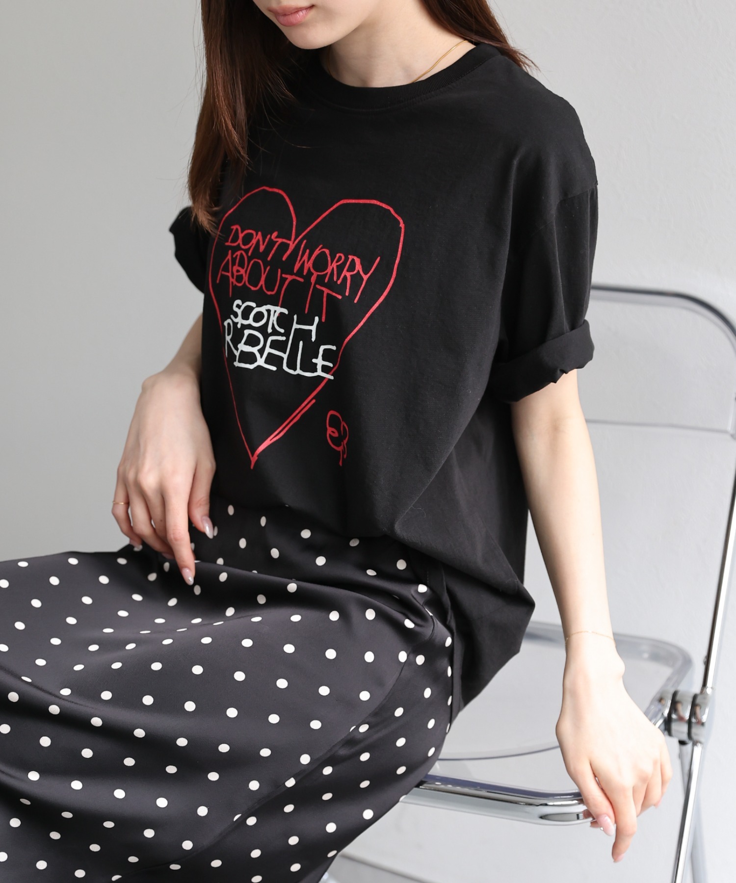 model：162cm 着用サイズ：F