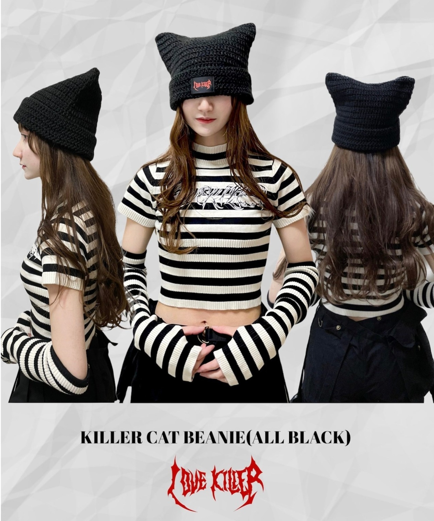 A'GEM/9 × .kom『LOVE KILLER/ラブキラー』Killer cat beanie/キラー ...