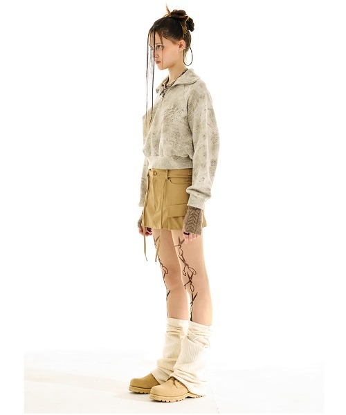 A´GEM/9 × .kom『OUTXO/アウトエクソ』xo lowrise cargo skirt beige