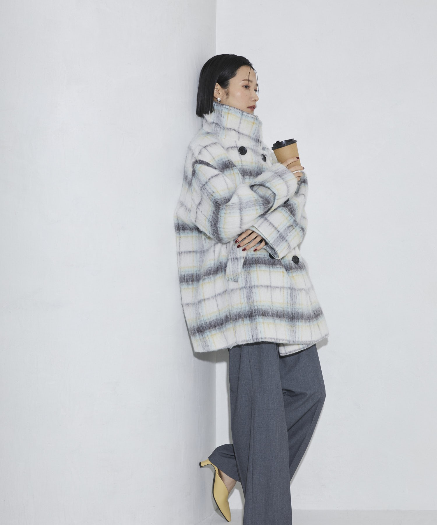 Firsthand/ファーストハンド リサイクルシャギースタンドカラーコート