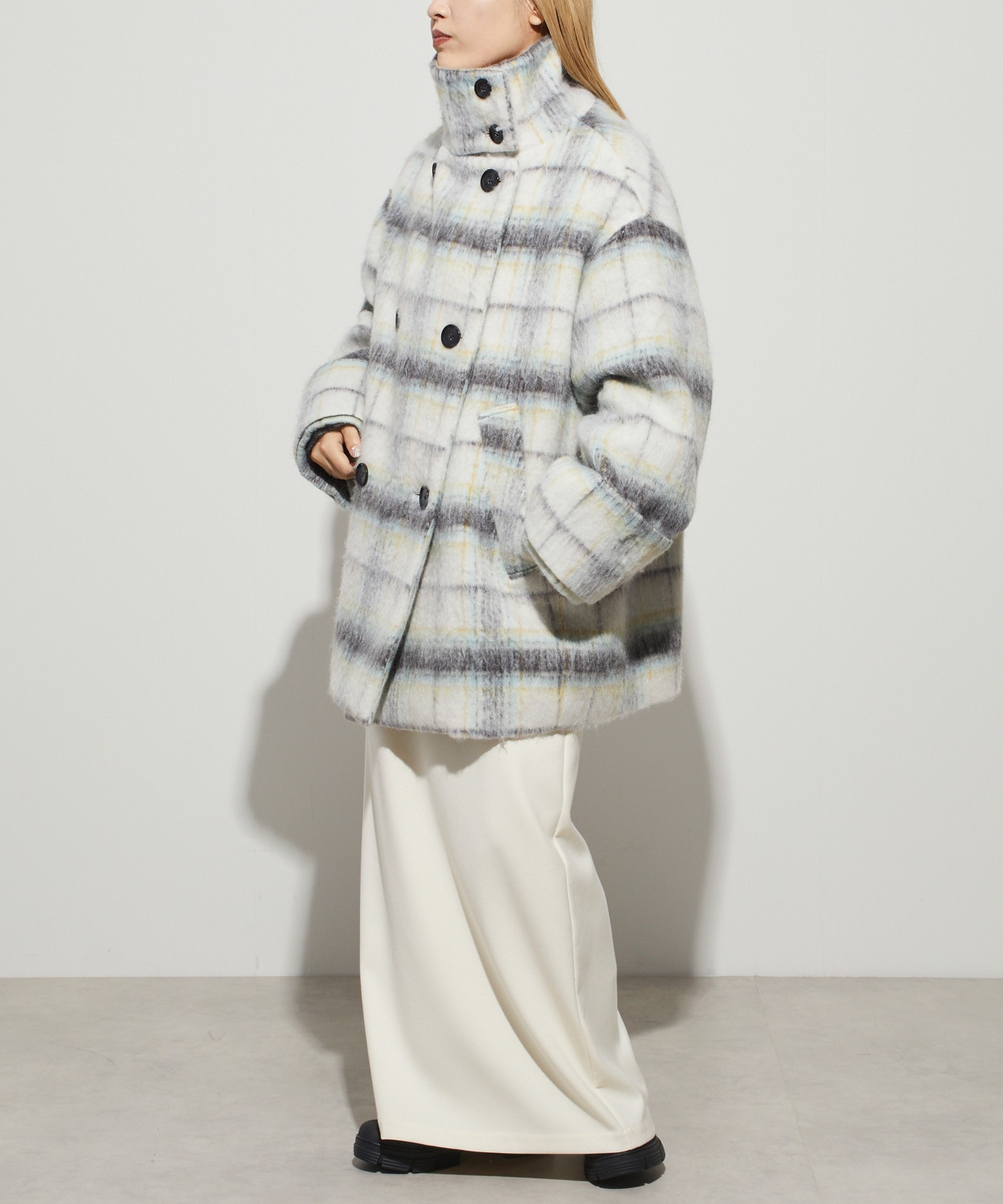 Firsthand ファーストハンド　リサイクルシャギースタンドカラーコート Firsthand ステンカラーコート コート Firsthand/ファーストハンド