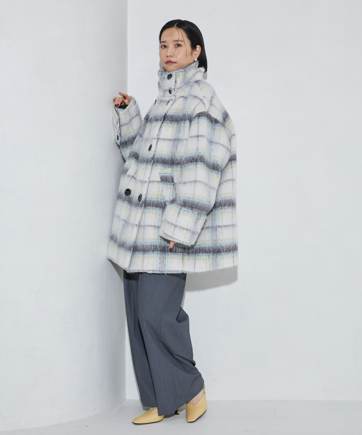 Firsthand/ファーストハンド リサイクルシャギースタンドカラーコート