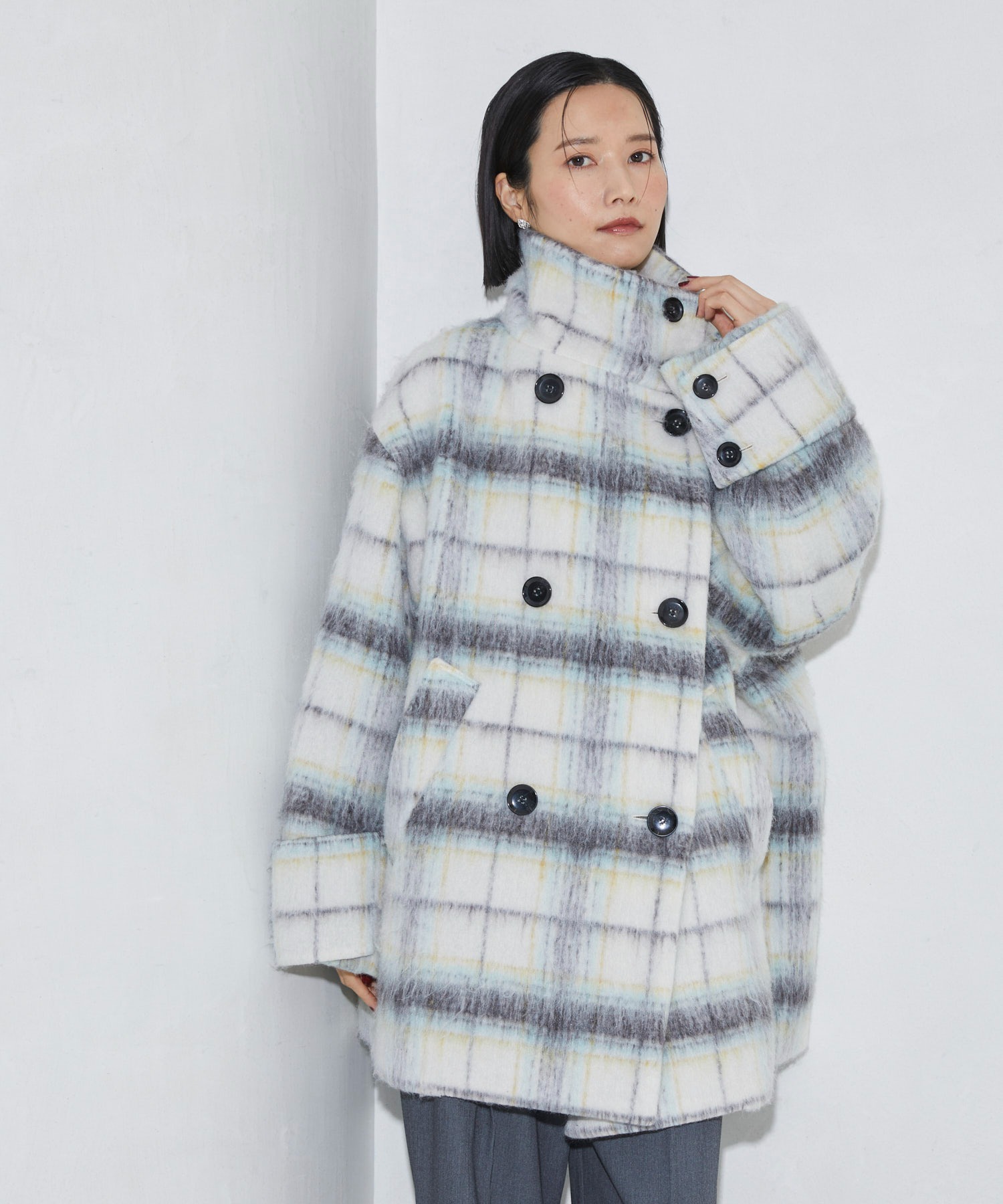 Firsthand ファーストハンド　リサイクルシャギースタンドカラーコート Firsthand/ファーストハンド リサイクルシャギースタンドカラーコート