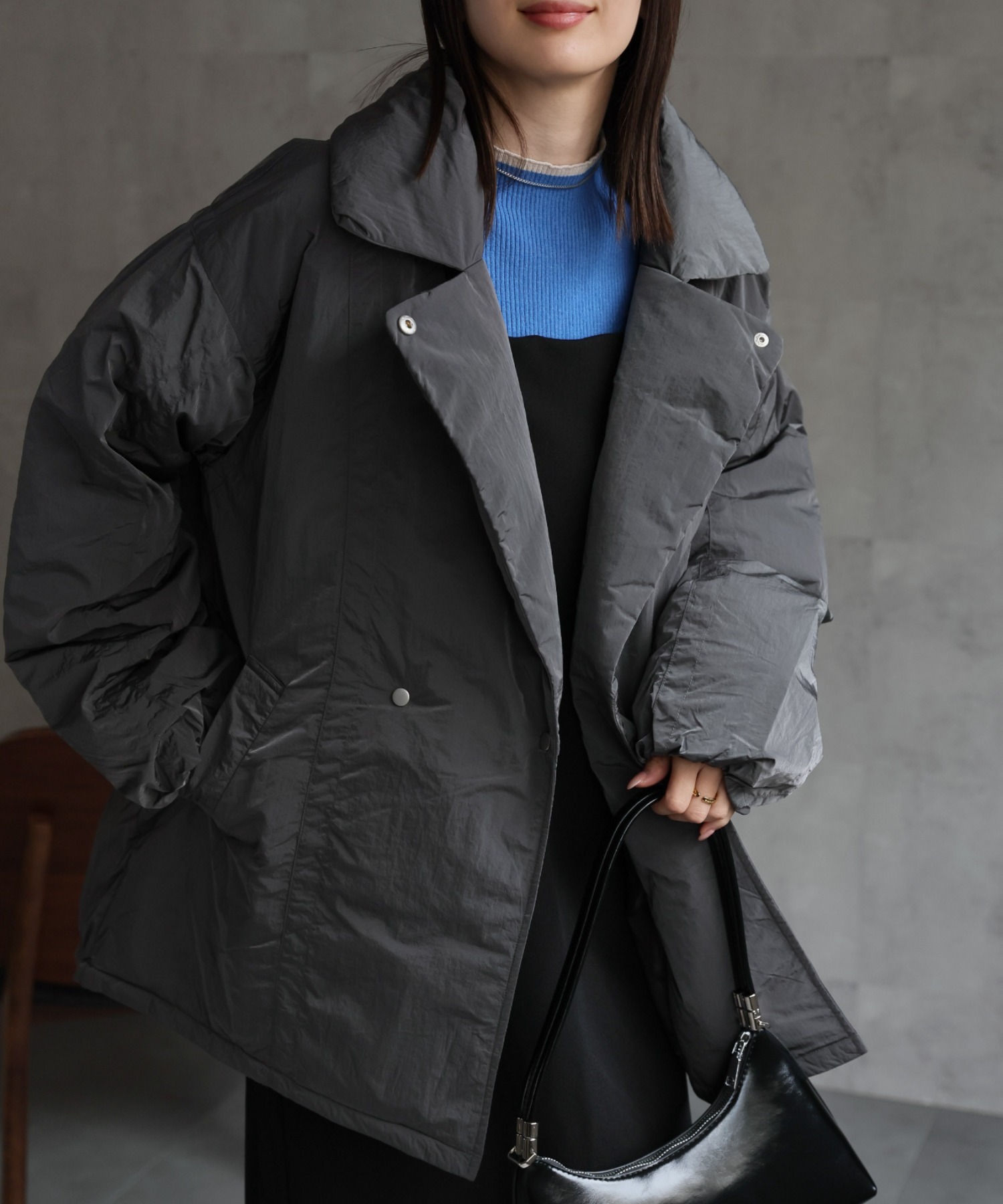 model：162cm　着用サイズ：F