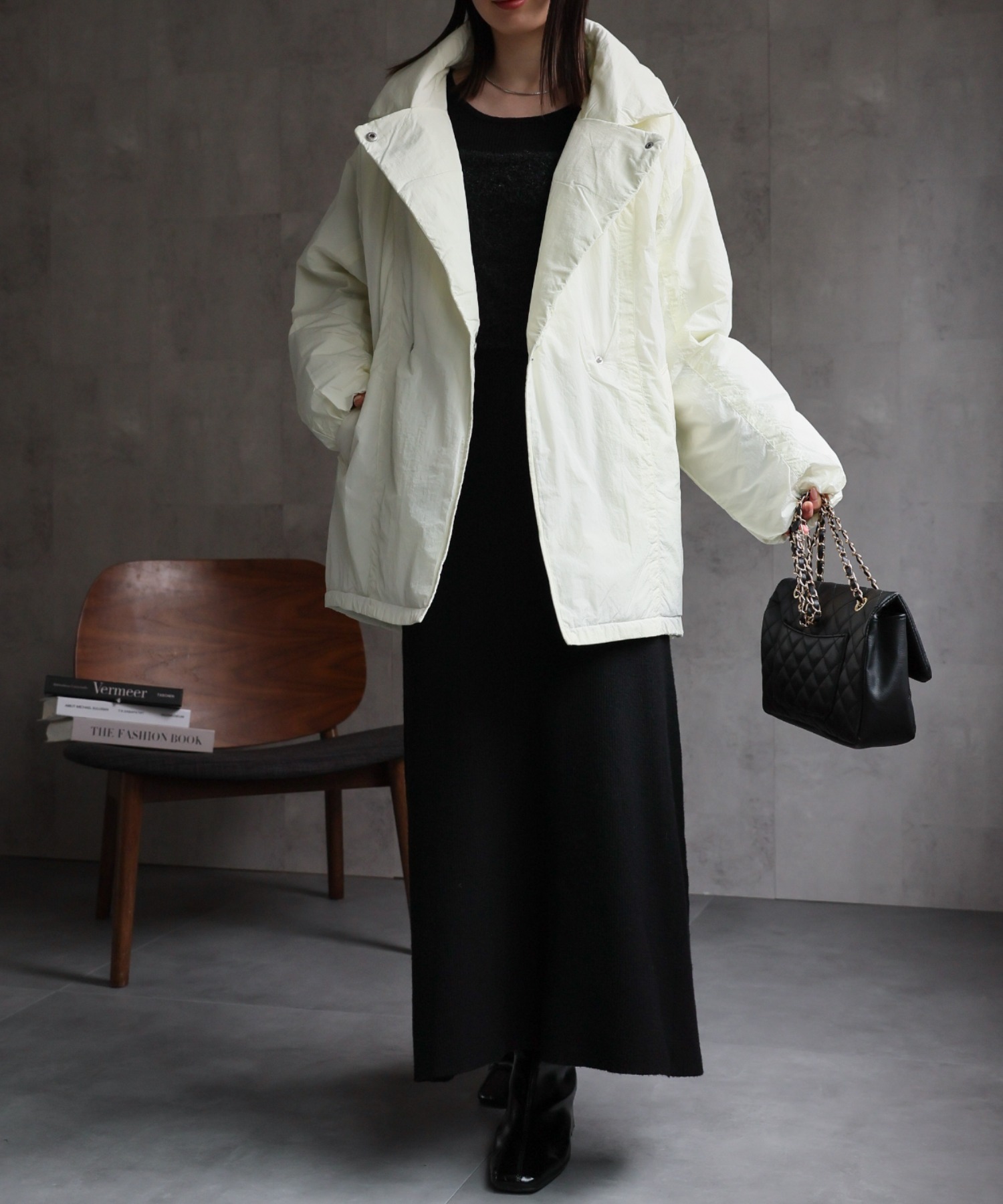 model：162cm　着用サイズ：F