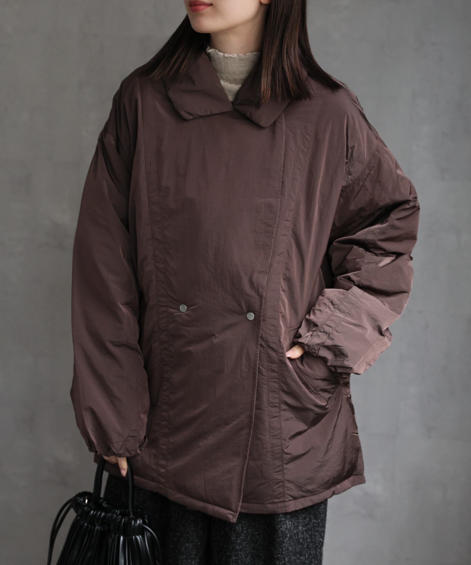 model：162cm　着用サイズ：F