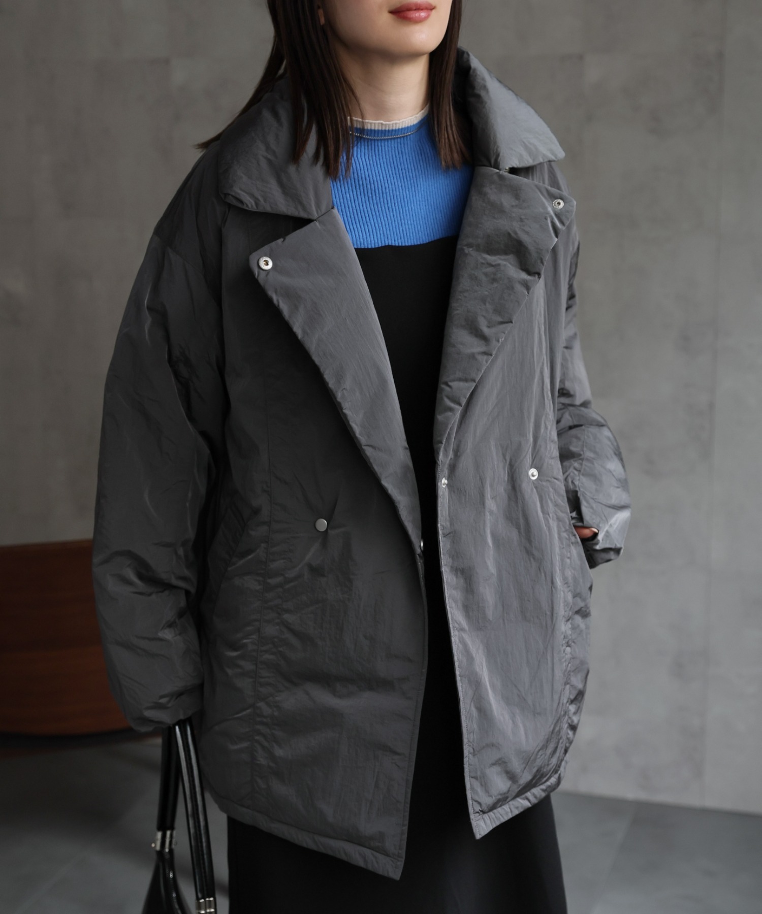model：162cm　着用サイズ：F