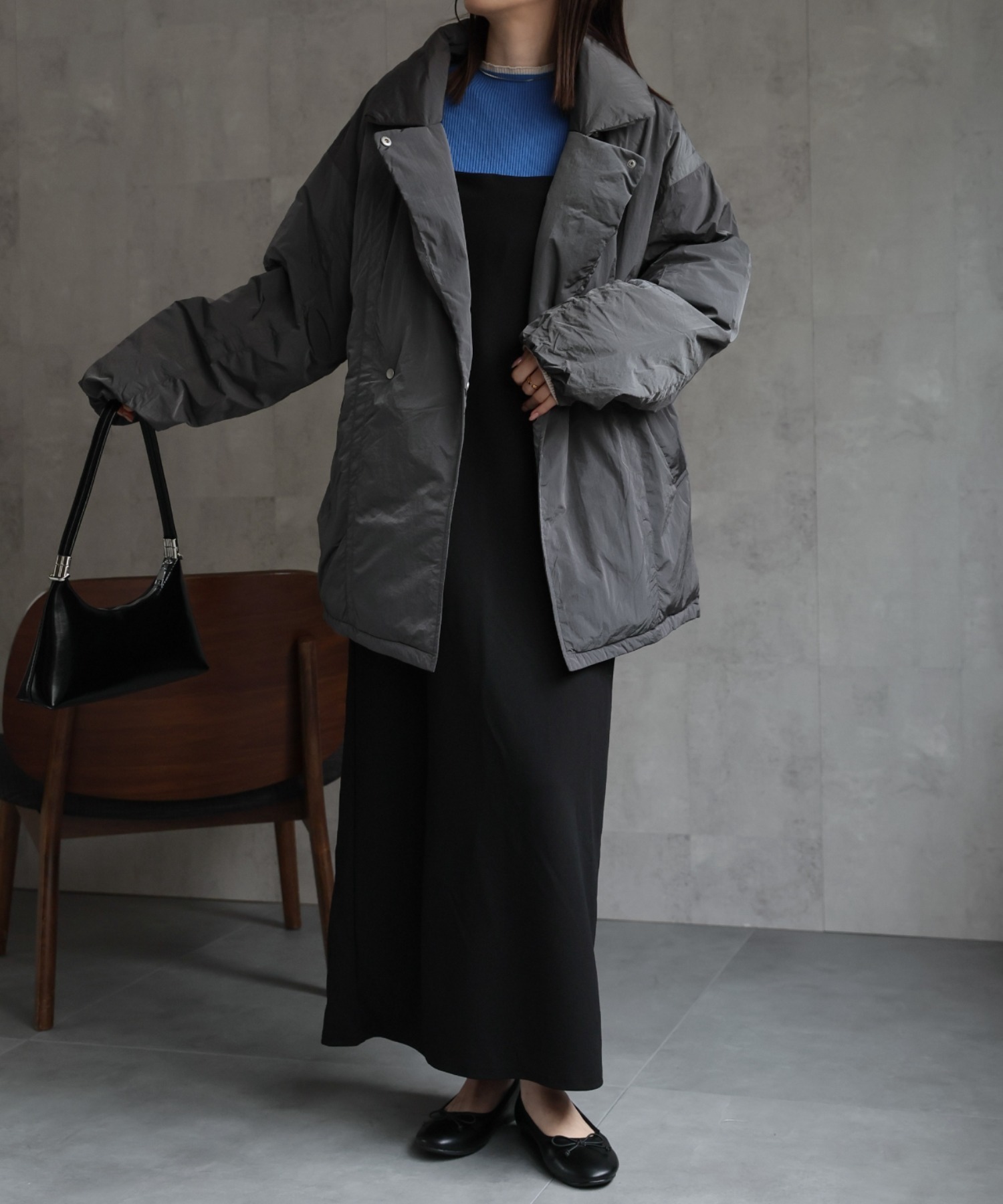 model：162cm　着用サイズ：F