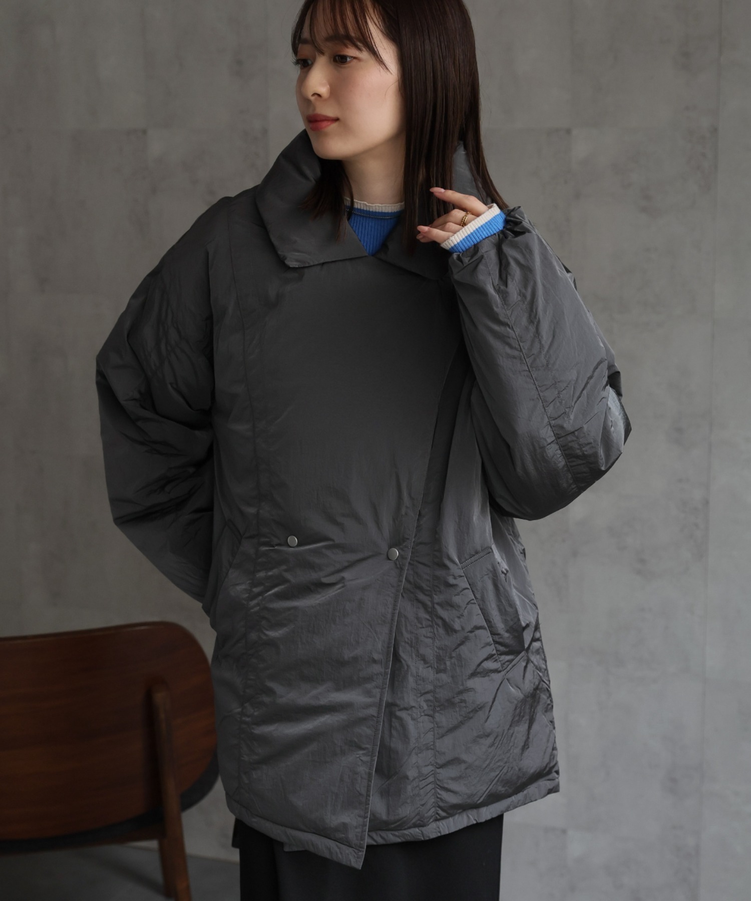 model：162cm　着用サイズ：F