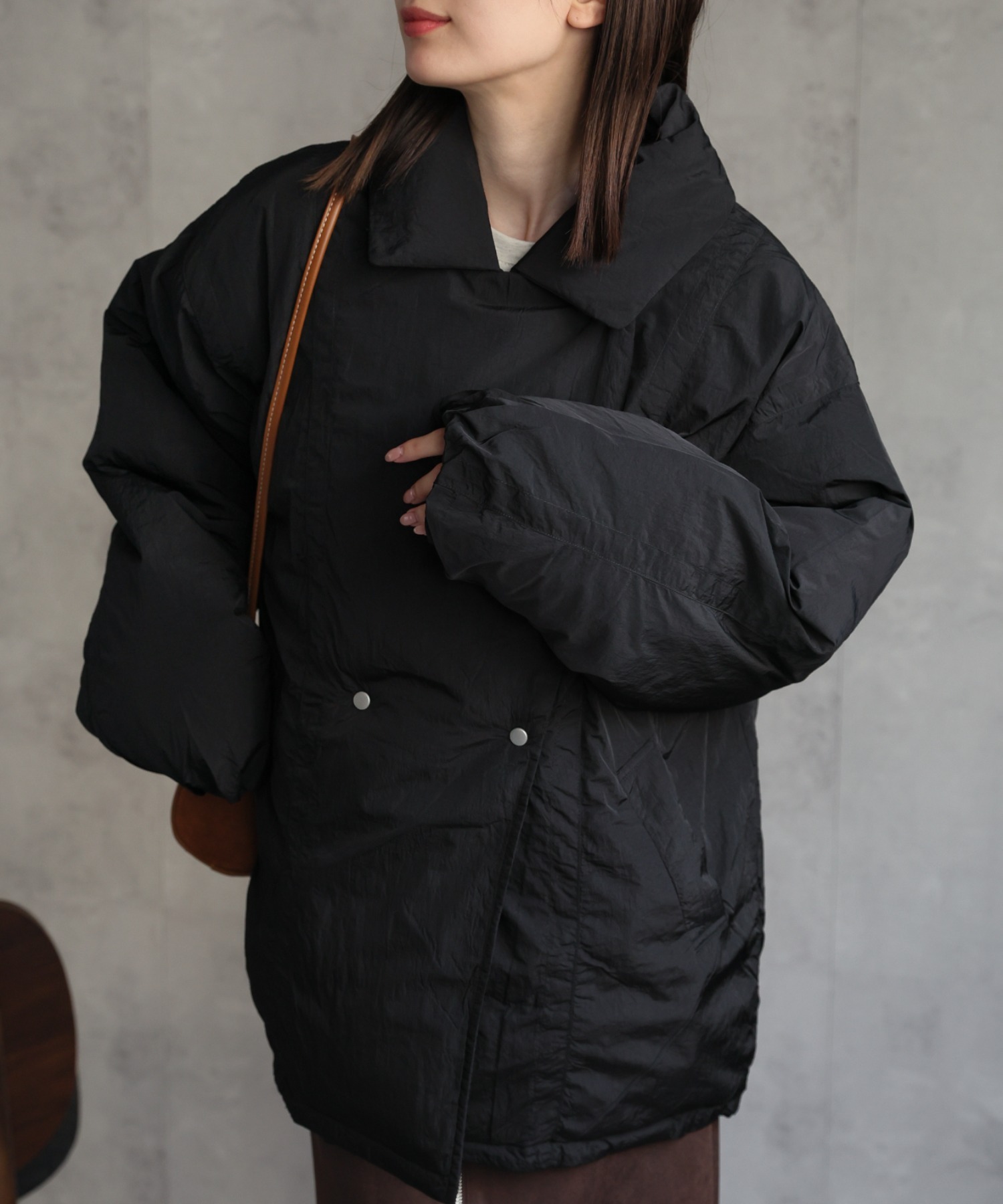 model：162cm　着用サイズ：F